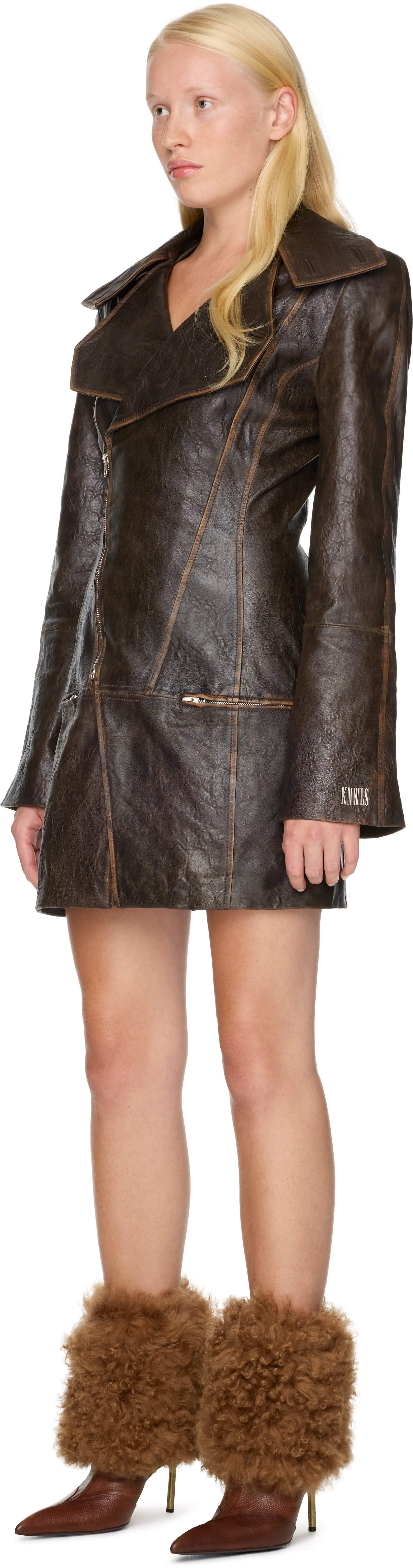 KNWLS SLK Leather Coat