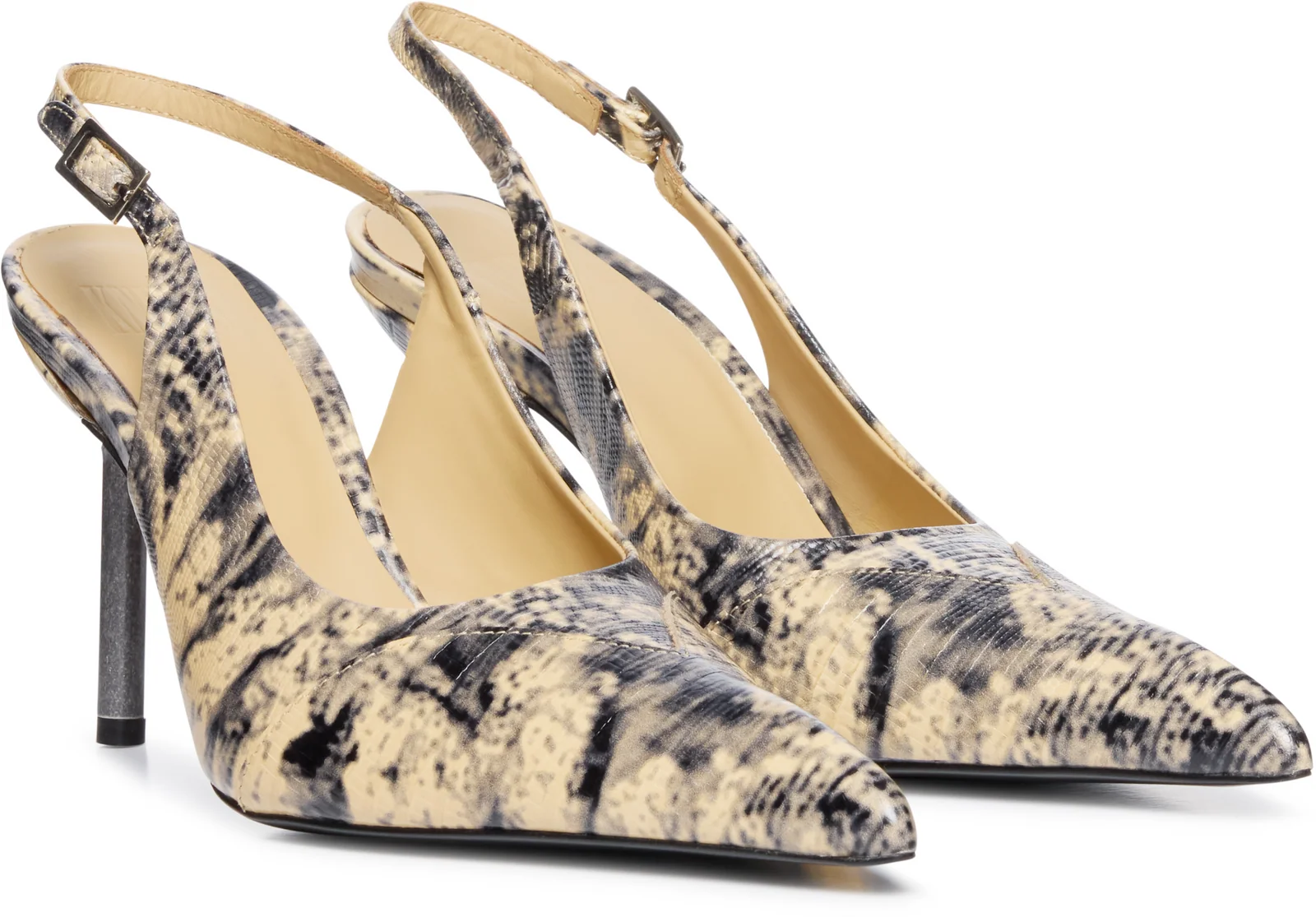 KNWLS Carmine Lizard Embossed Leather Mules
