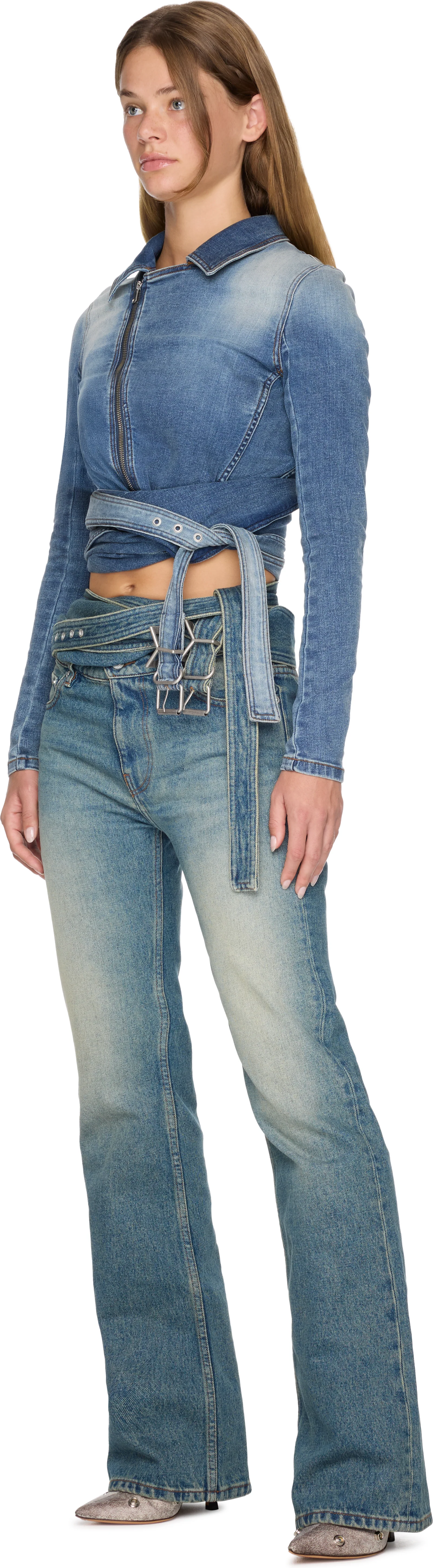 Y/Project Wrap Belt Jeans