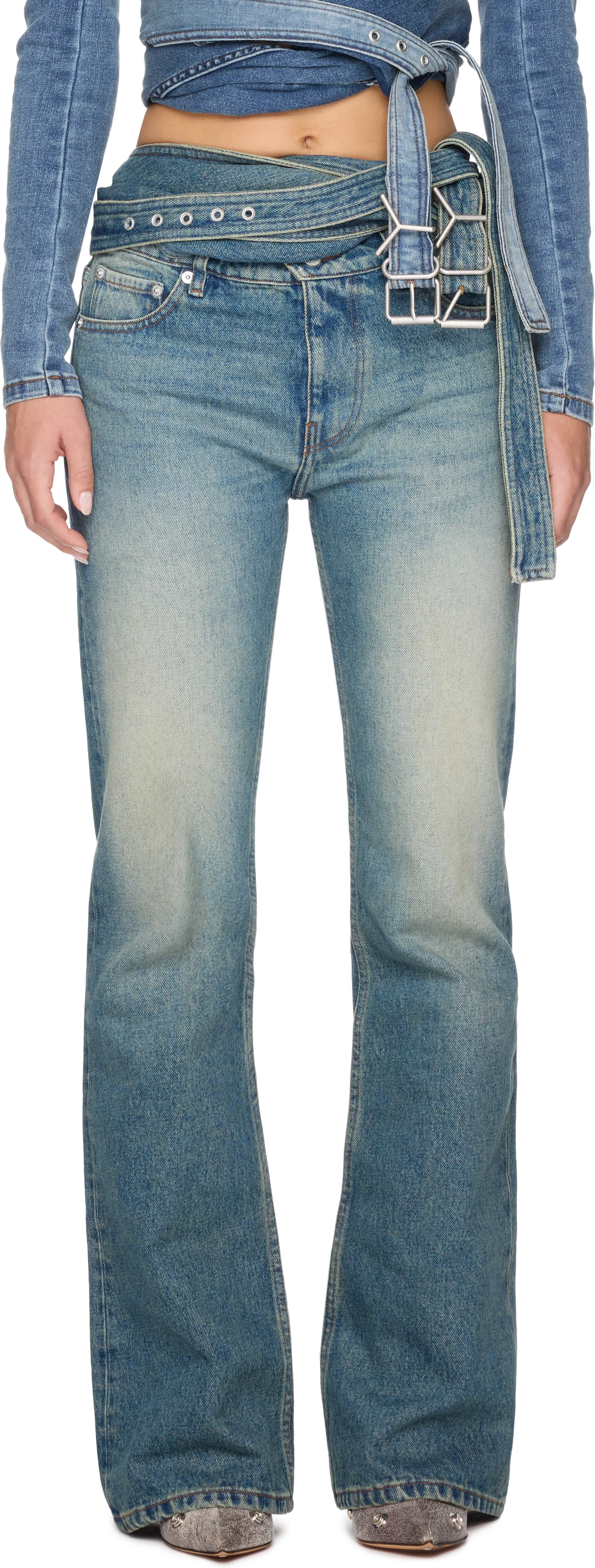 Y/Project Wrap Belt Jeans