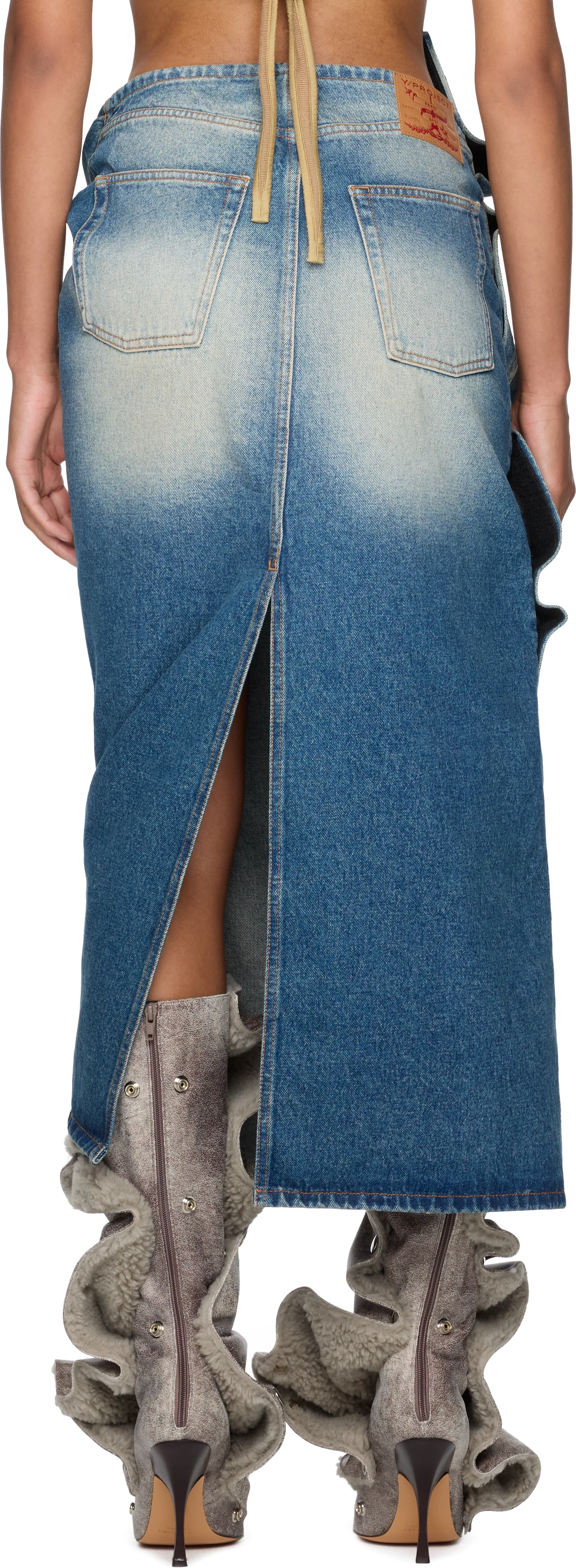 Y/Project Velcro Denim Skirt