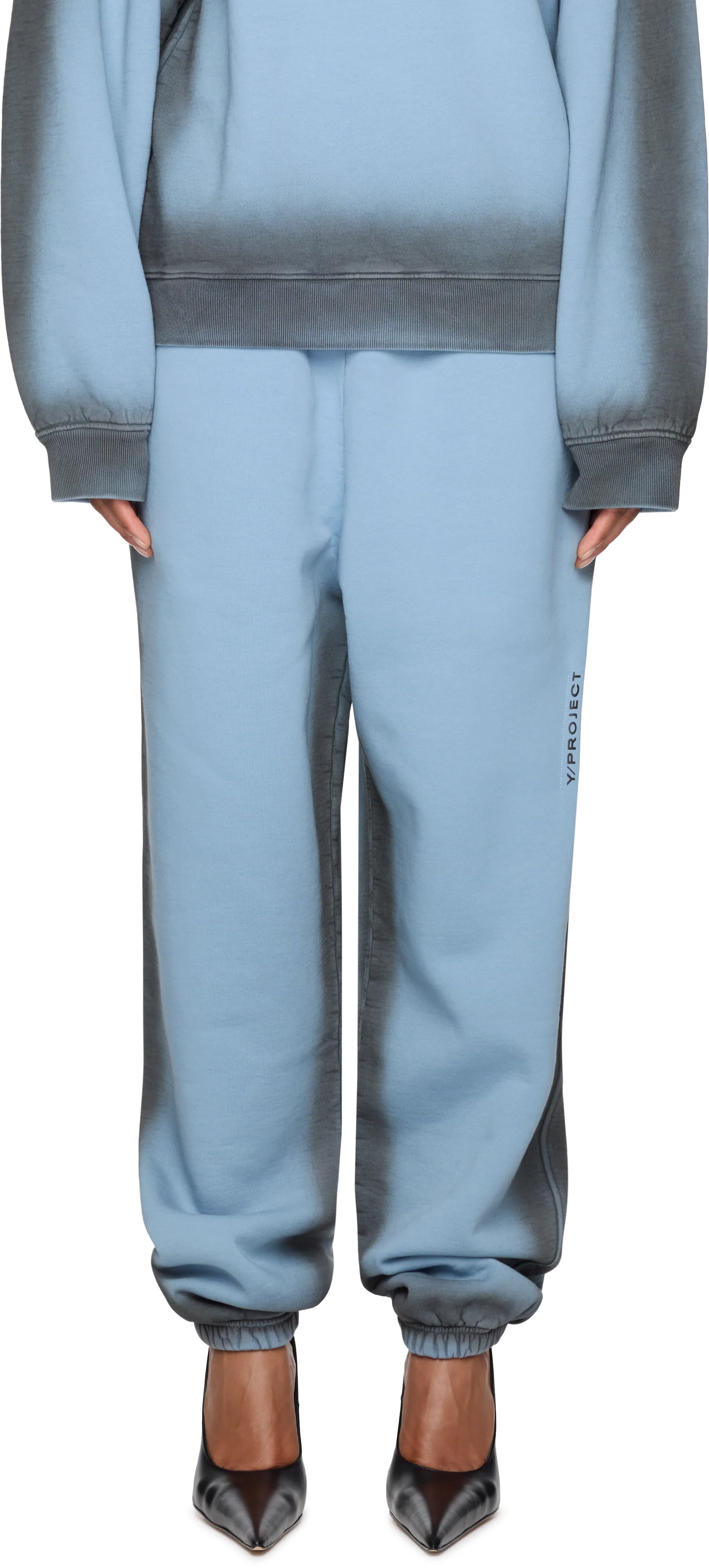 Y/Project Spray Printed Pinched Logo Sweatpants