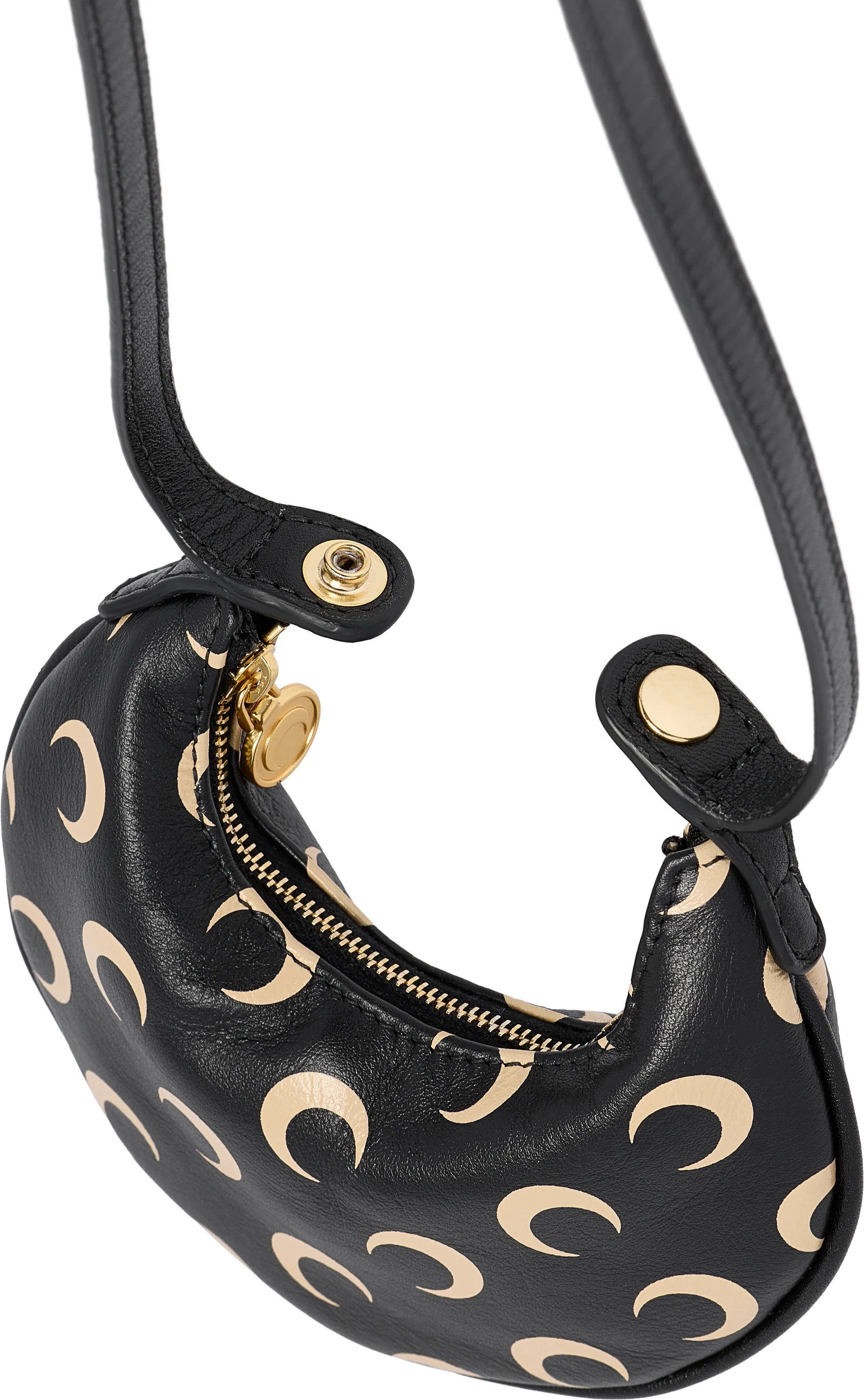 Marine Serre Moon Screenprint Leather Eclips Micro Bag