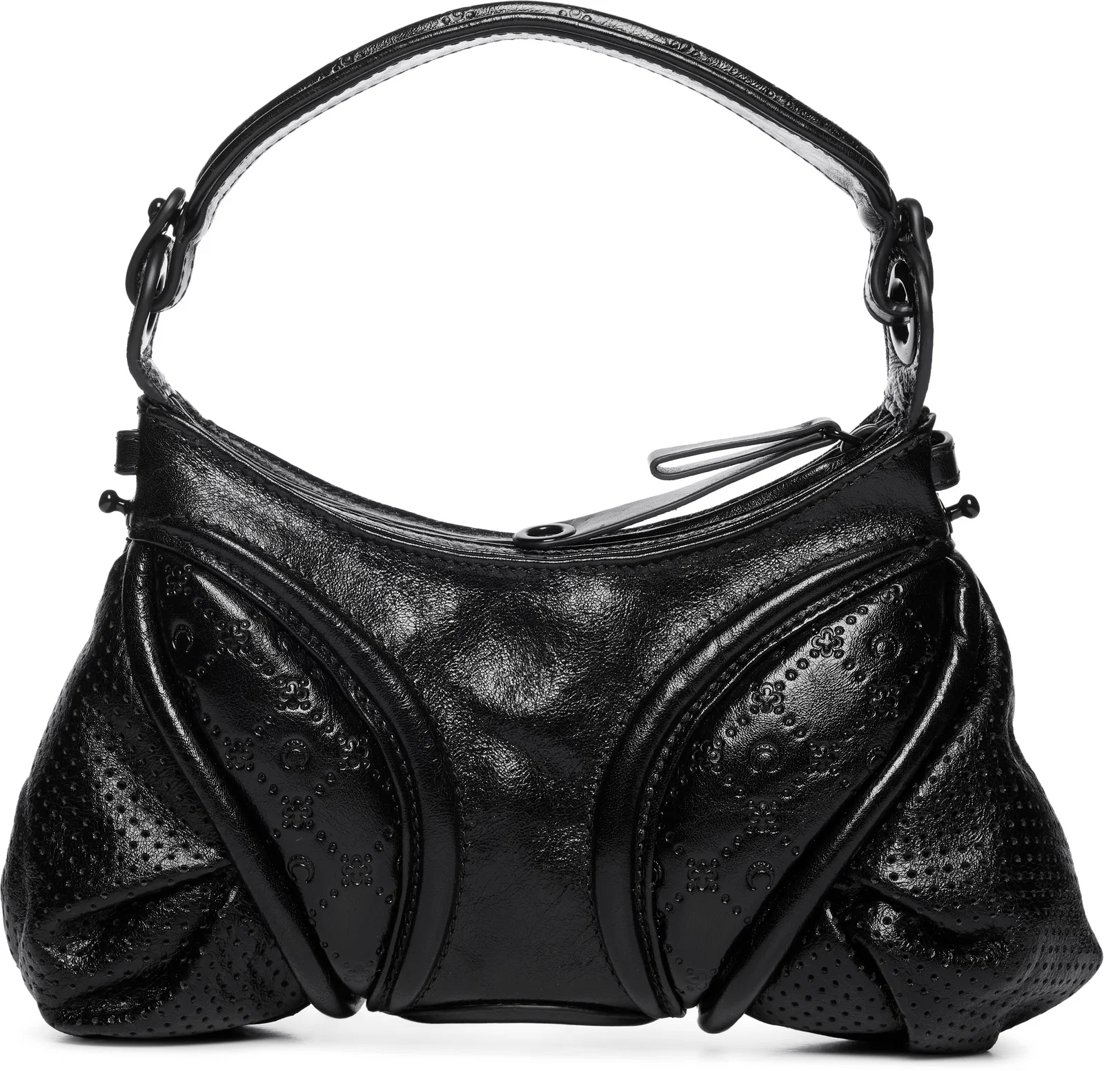 Marine Serre Embossed Leather Futura Mini Bag