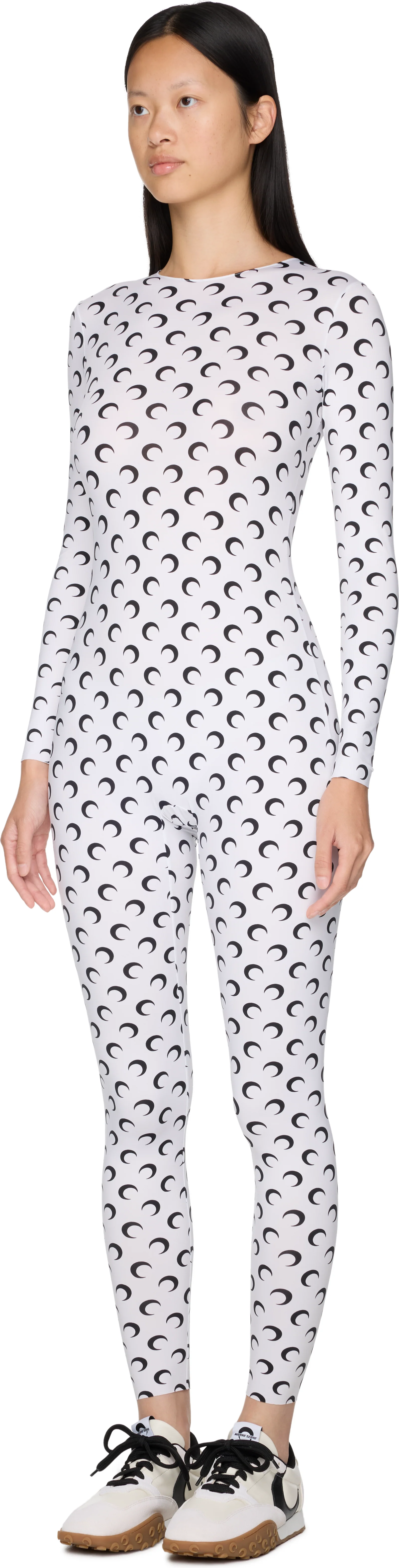 Marine Serre Recycled Jersey Moon Catsuit