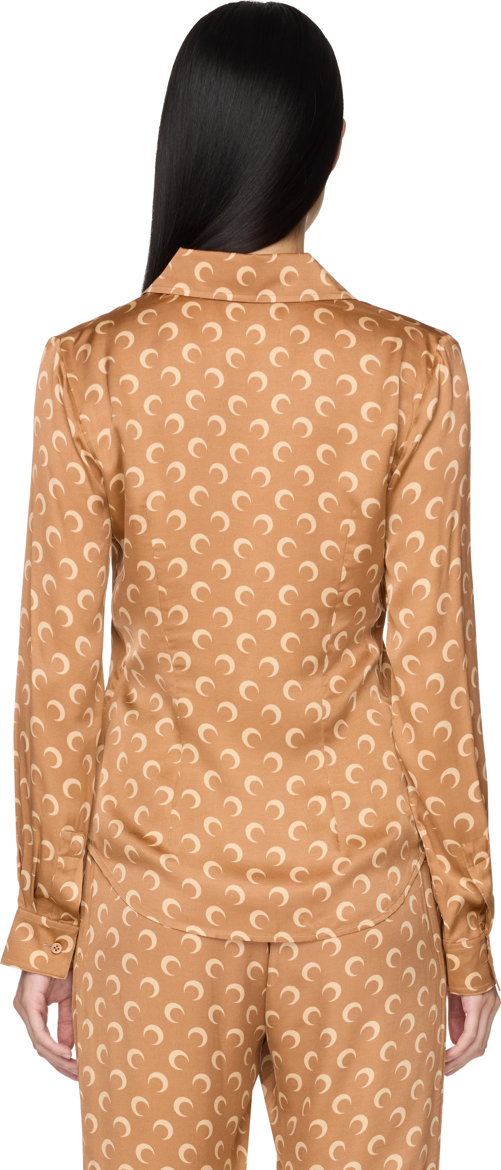 Marine Serre Moon Printed Flou Shirt Blouse Top