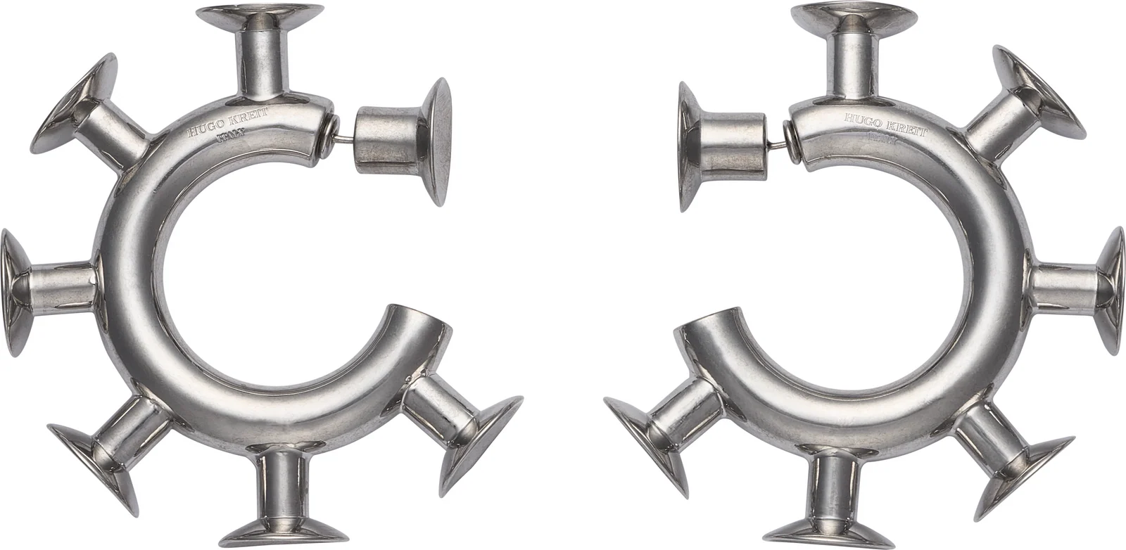 Hugo Kreit Stud Hoop Earrings
