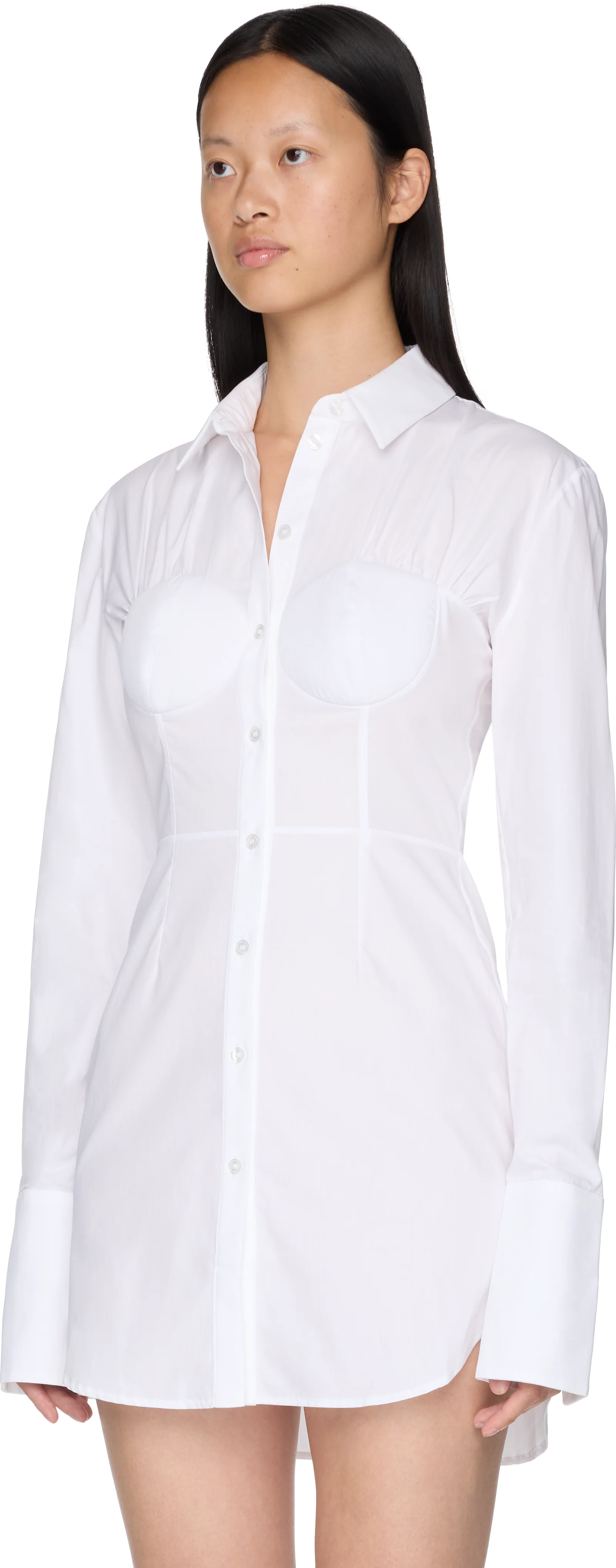 Nensi Dojaka Cup-Detailed Poplin Shirt