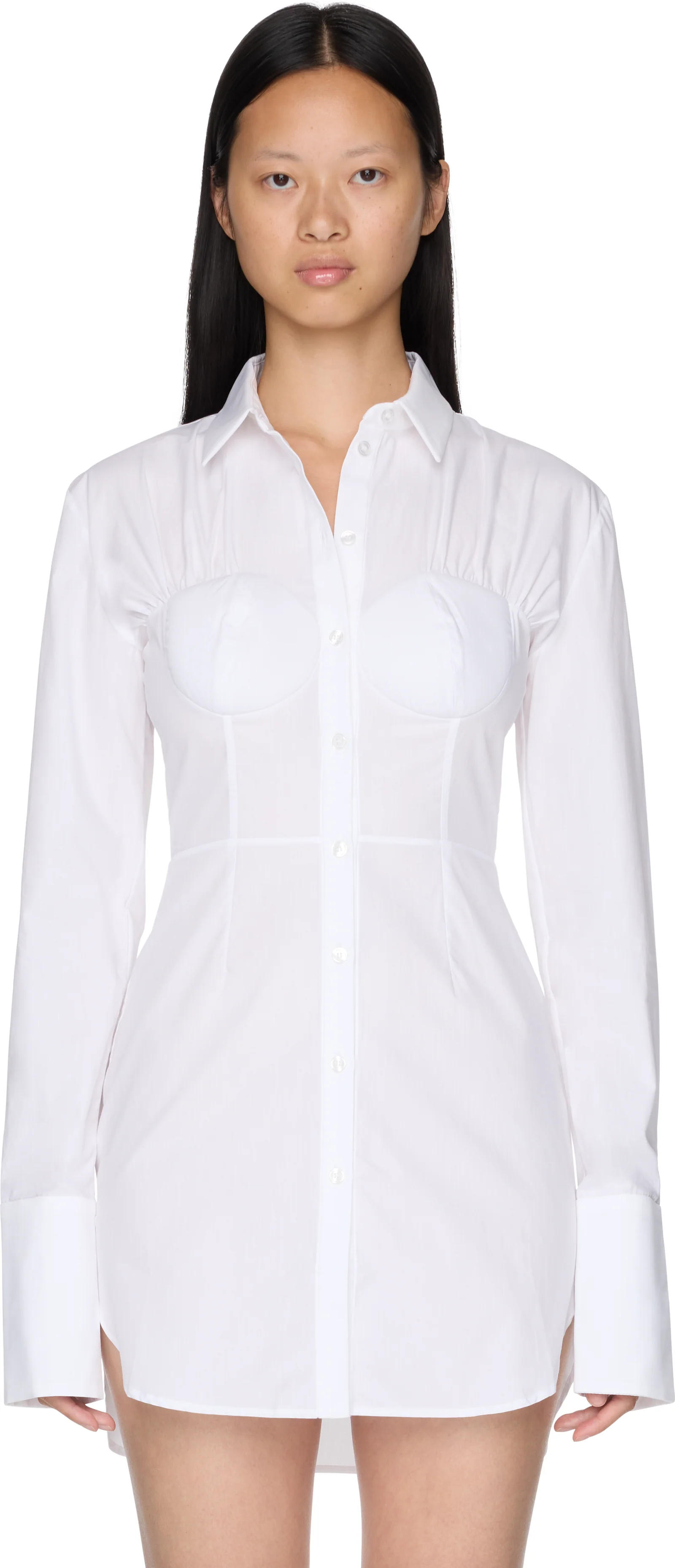 Nensi Dojaka Cup-Detailed Poplin Shirt