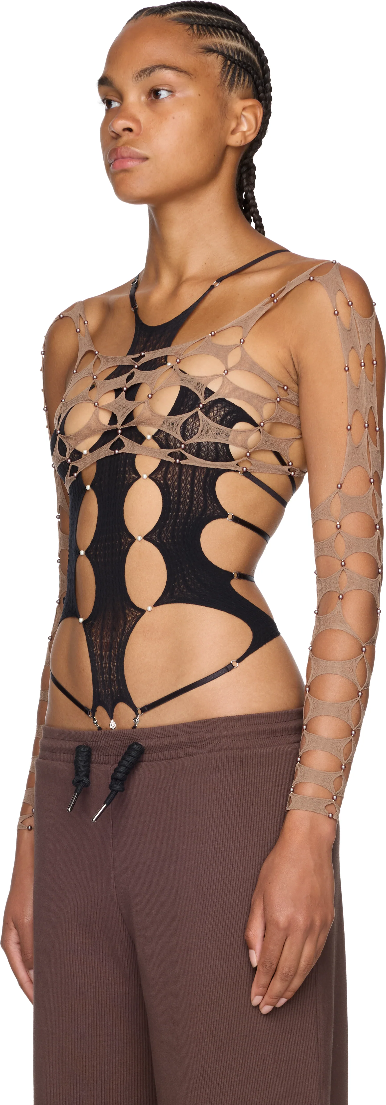 Rui Argyle Long Sleeve Crop Top