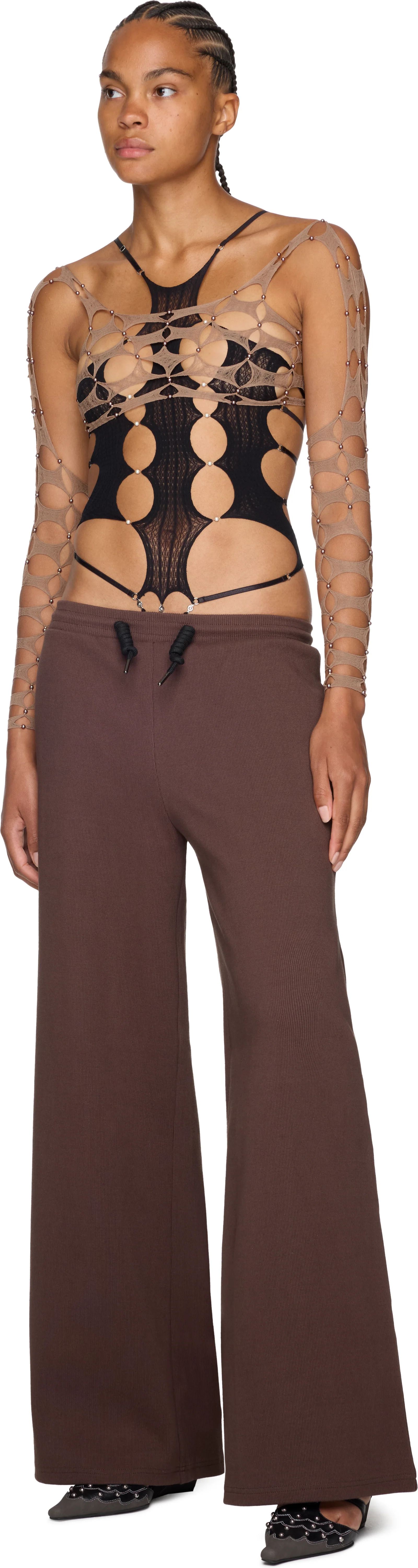 Rui Argyle Long Sleeve Crop Top