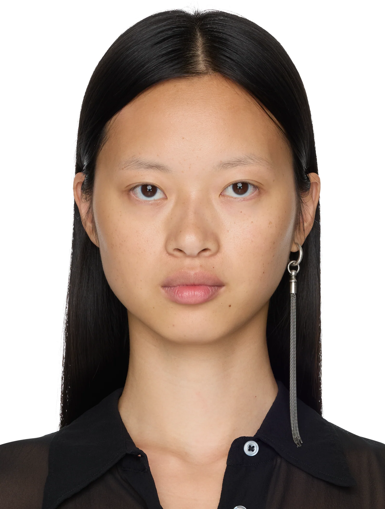 Ann Demeulemeester Rauna Chain Tassel Earrings