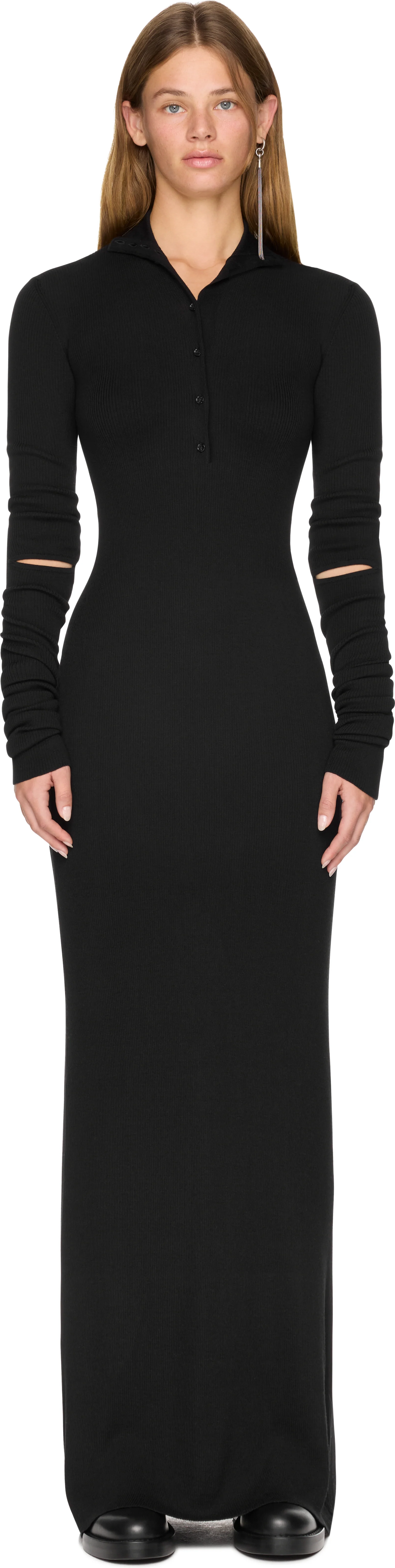 Ann Demeulemeester Hanzel Long Serafino Rib Dress