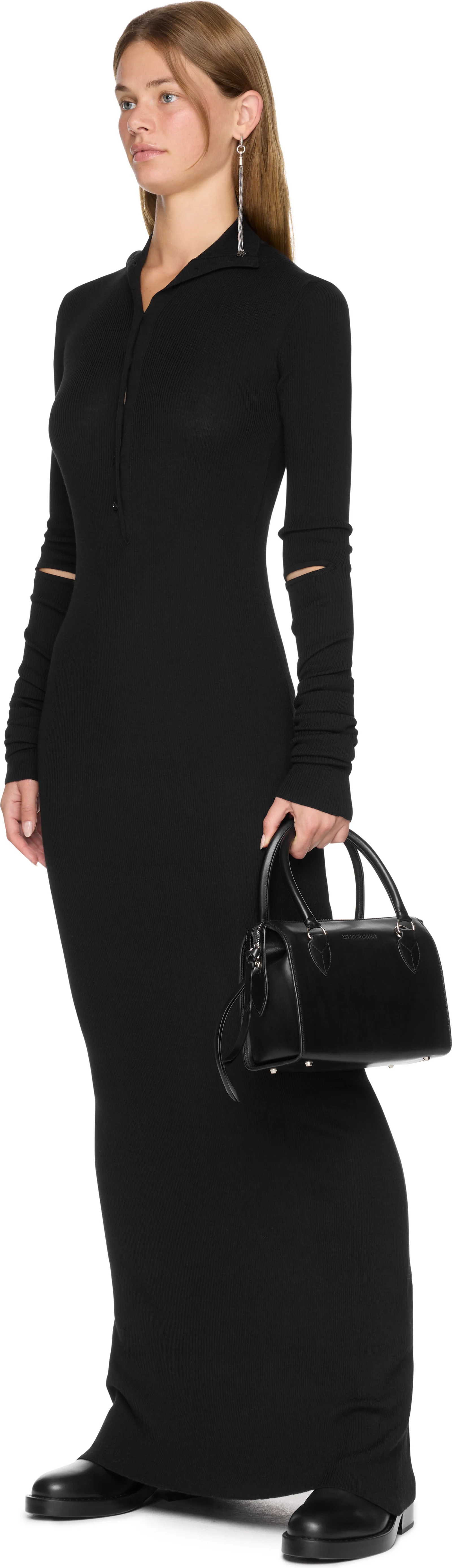 Ann Demeulemeester Hanzel Long Serafino Rib Dress