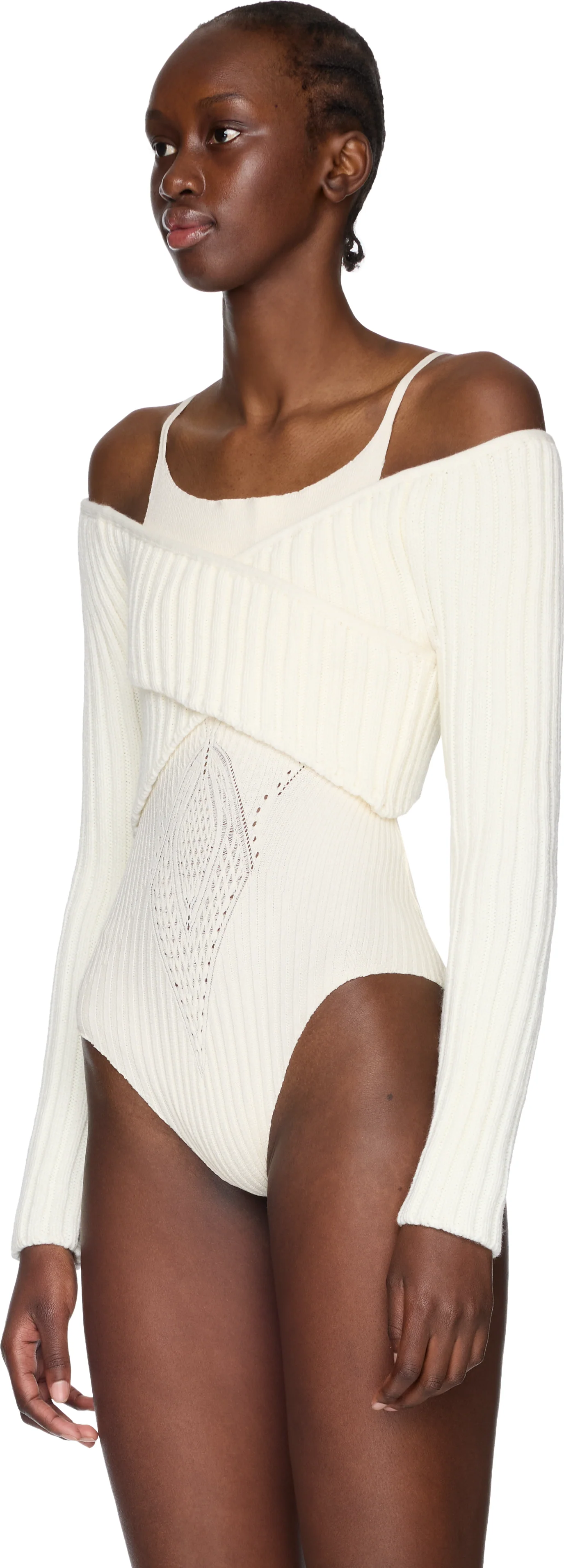 Isa Boulder Crossed Sleeves Sweater Top