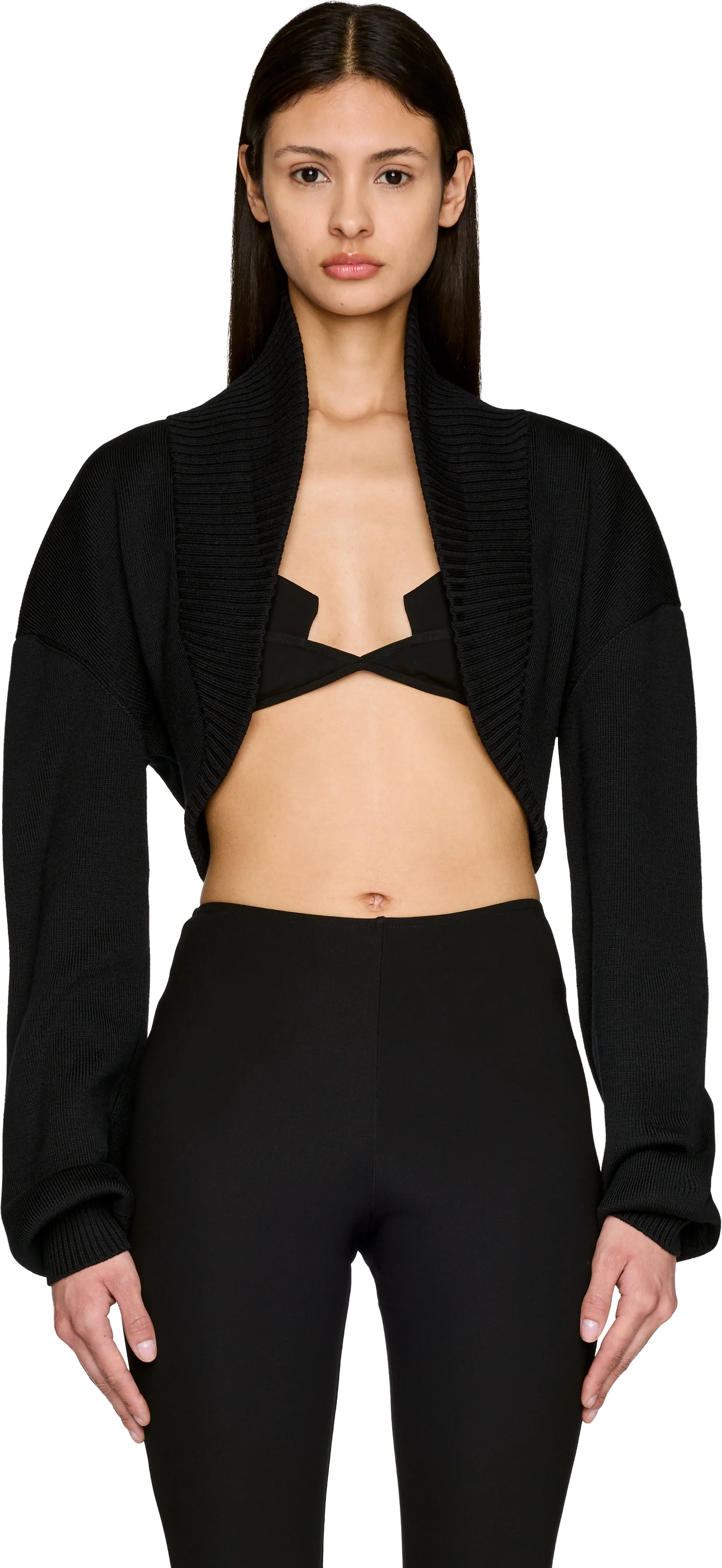 Nensi Dojaka Ella Cropped Knitted Cardigan