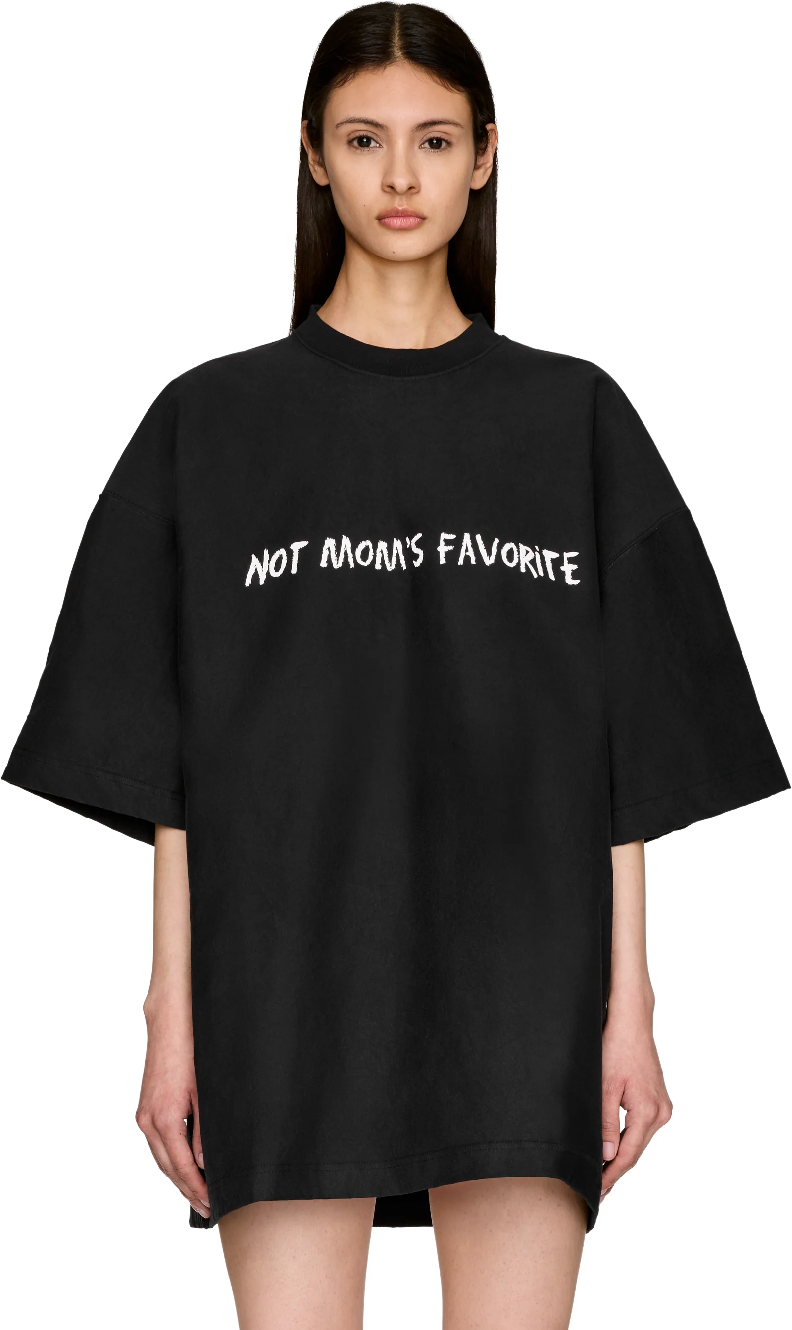VETEMENTS Not Mom's Favourite Metalized Wrinkled T-Shirt