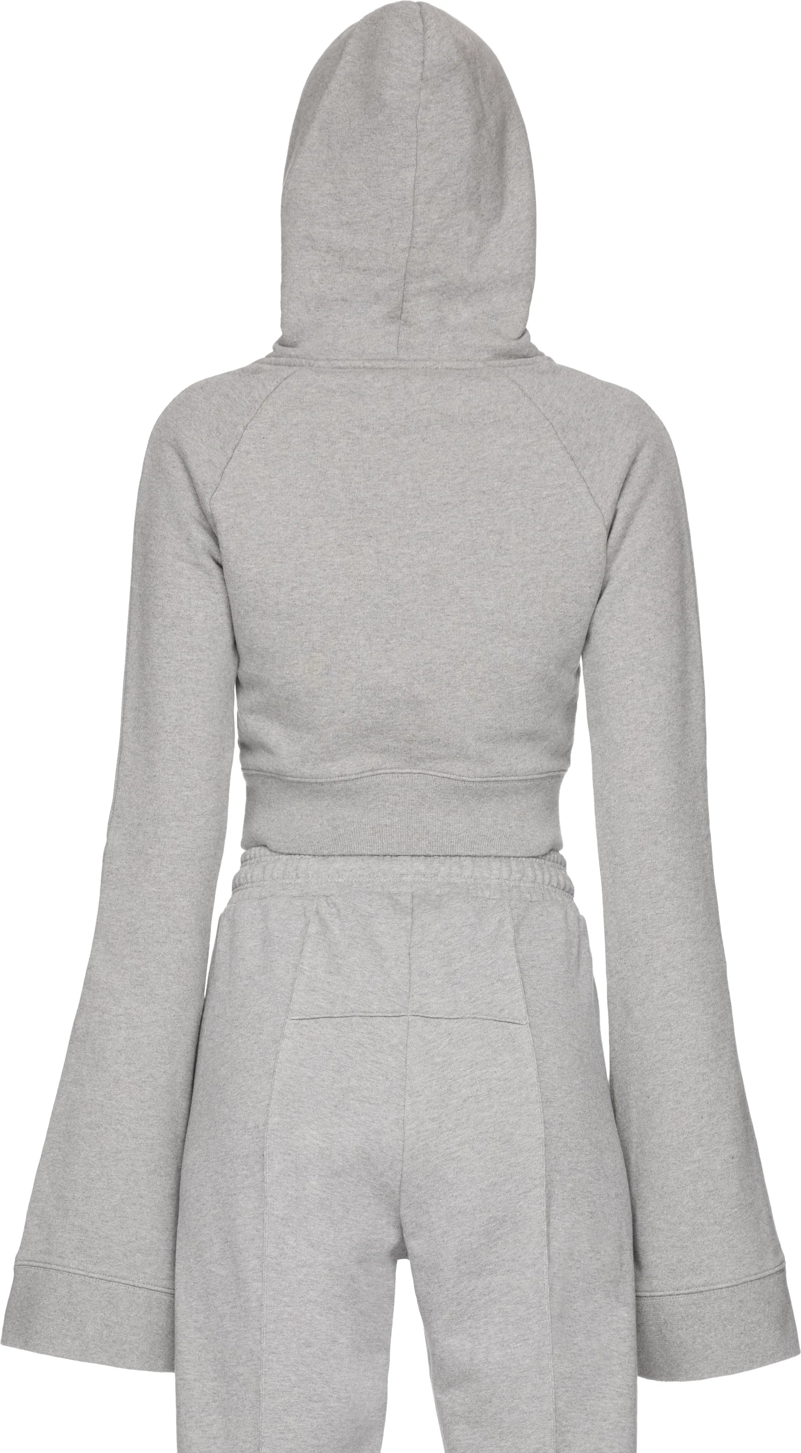 VETEMENTS Flared Sleeve Cropped Hoodie Top