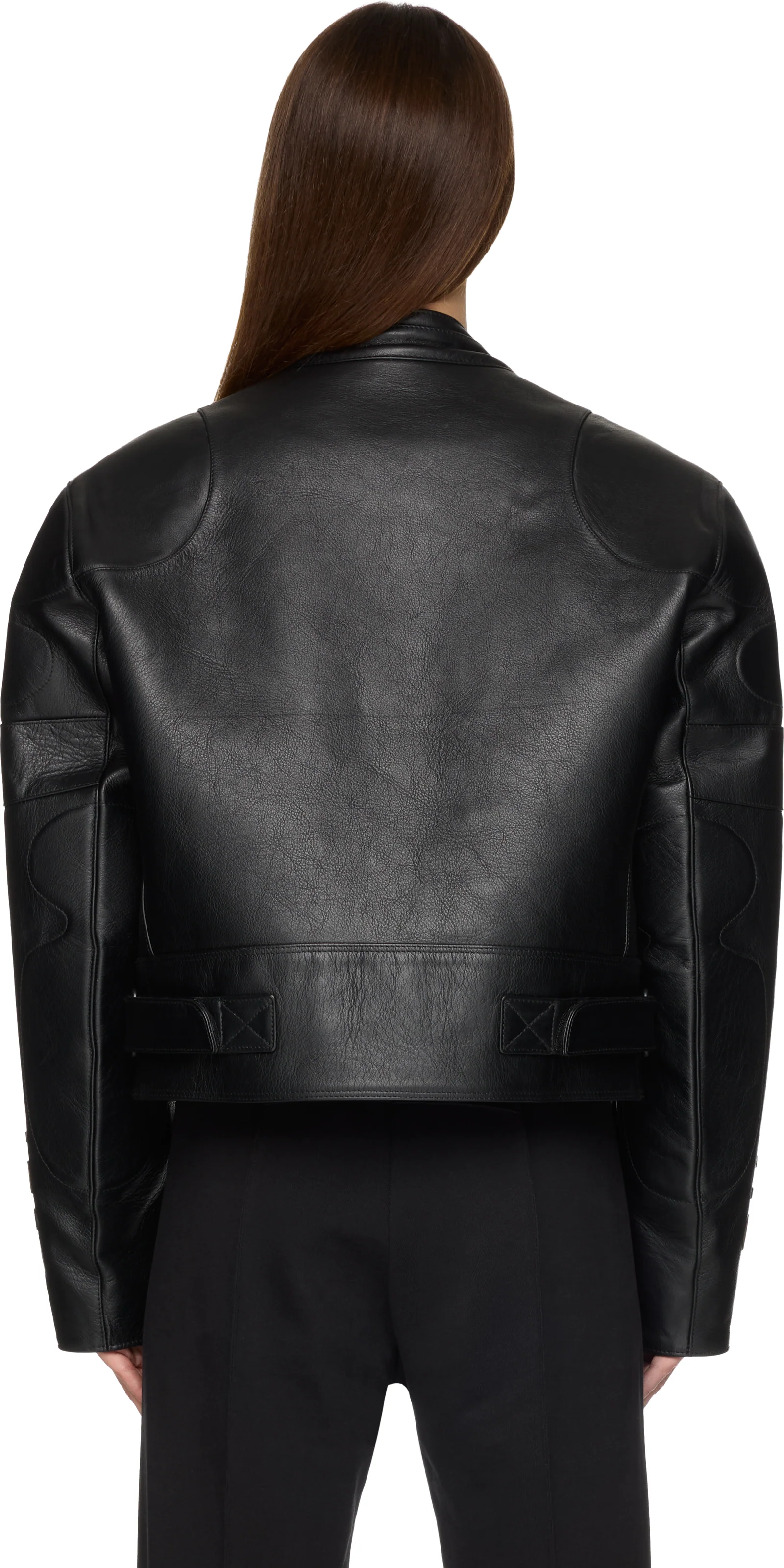 VETEMENTS Racing Logo Leather Jacket