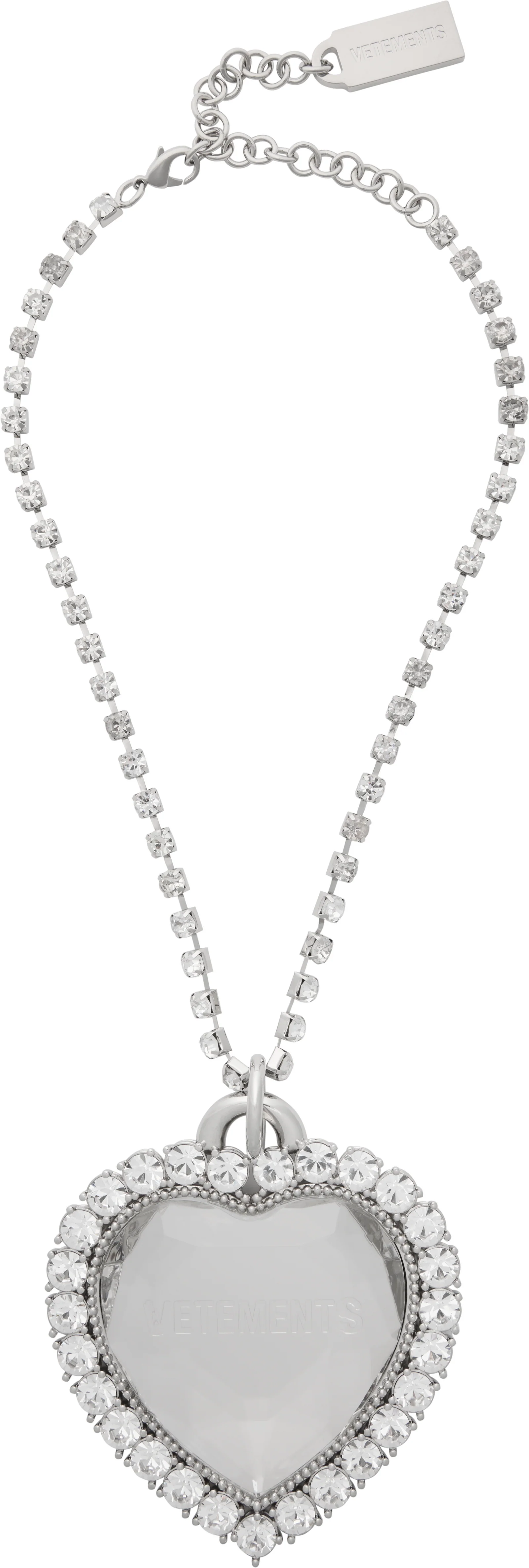 VETEMENTS Giant Crystal Heart Necklace