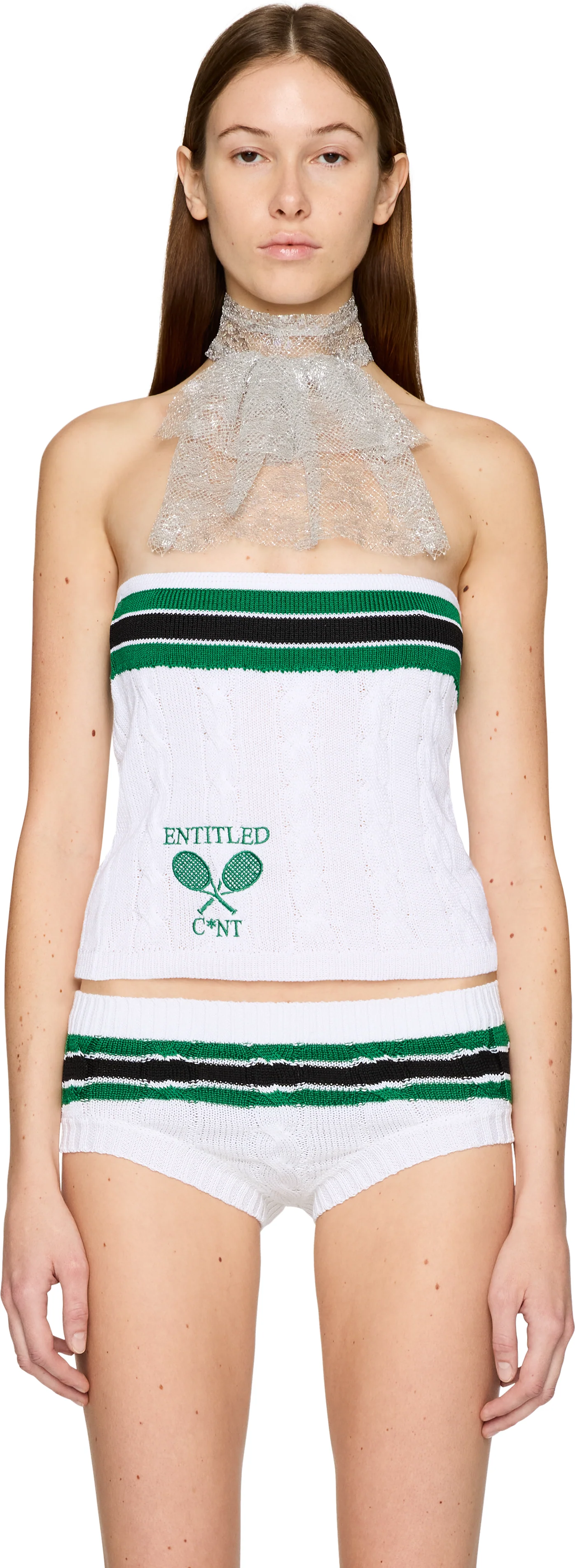 Laura Andraschko Knitted Tennis Tube Top