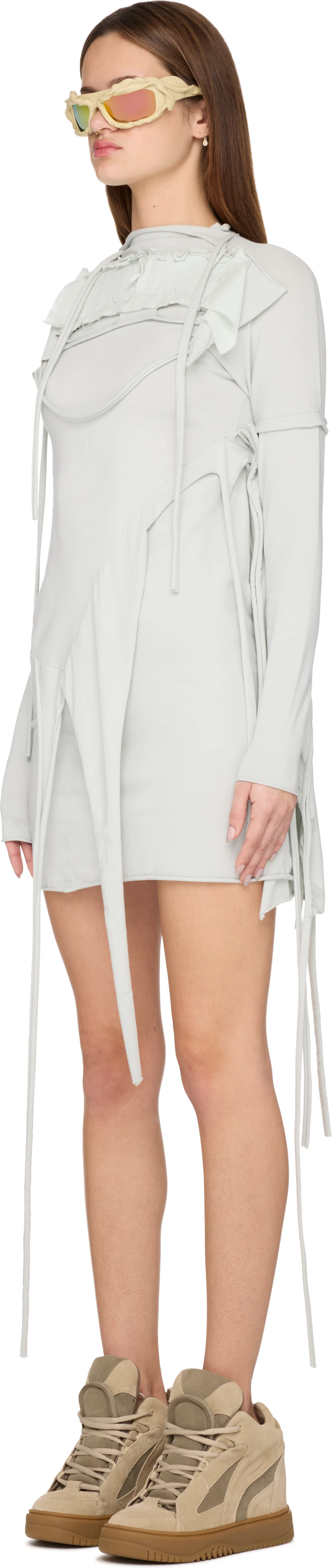 Ottolinger Deconstructed Longsleeve Mini Dress