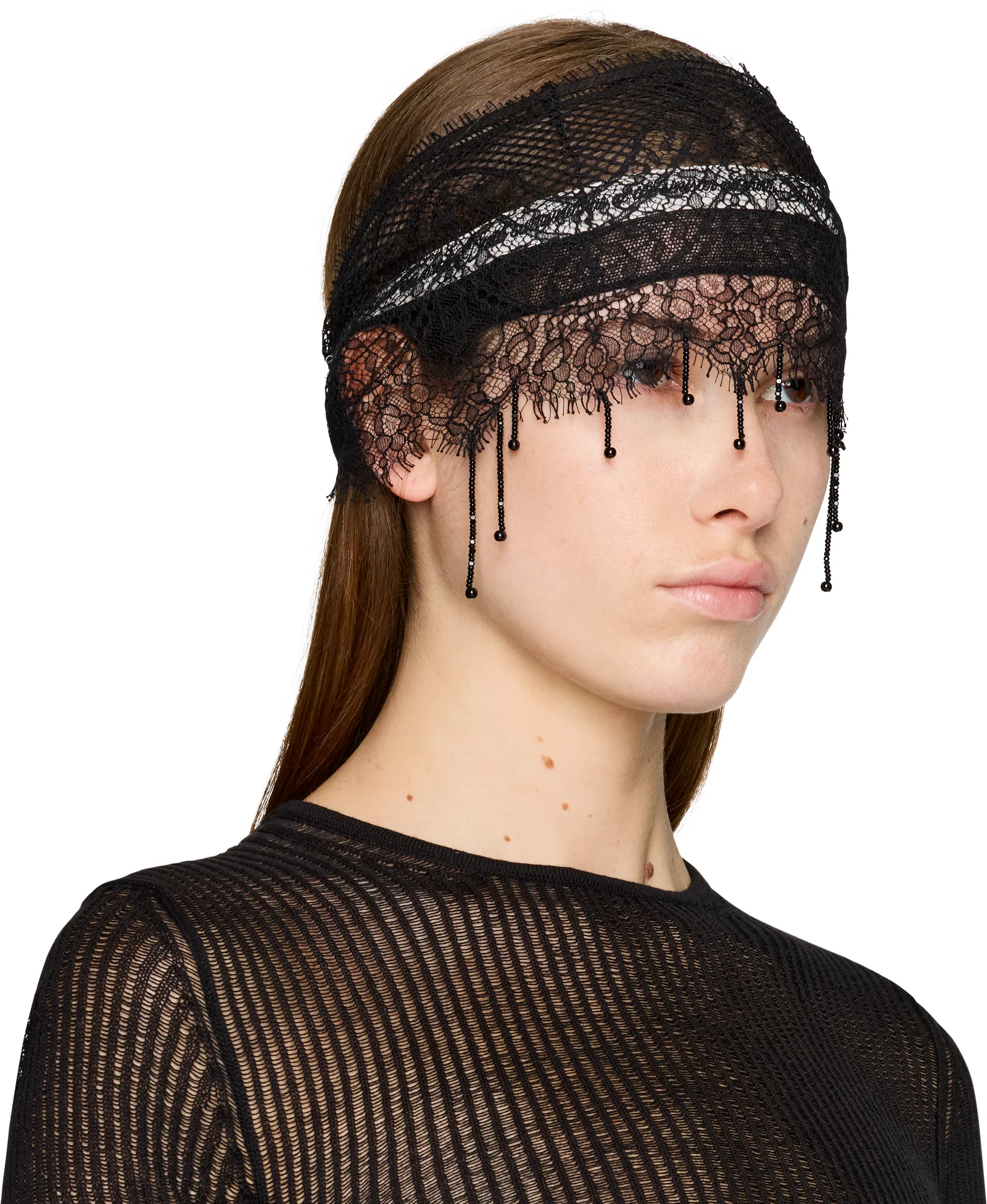 Ann Demeulemeester Klas Embroidered Lace Cap