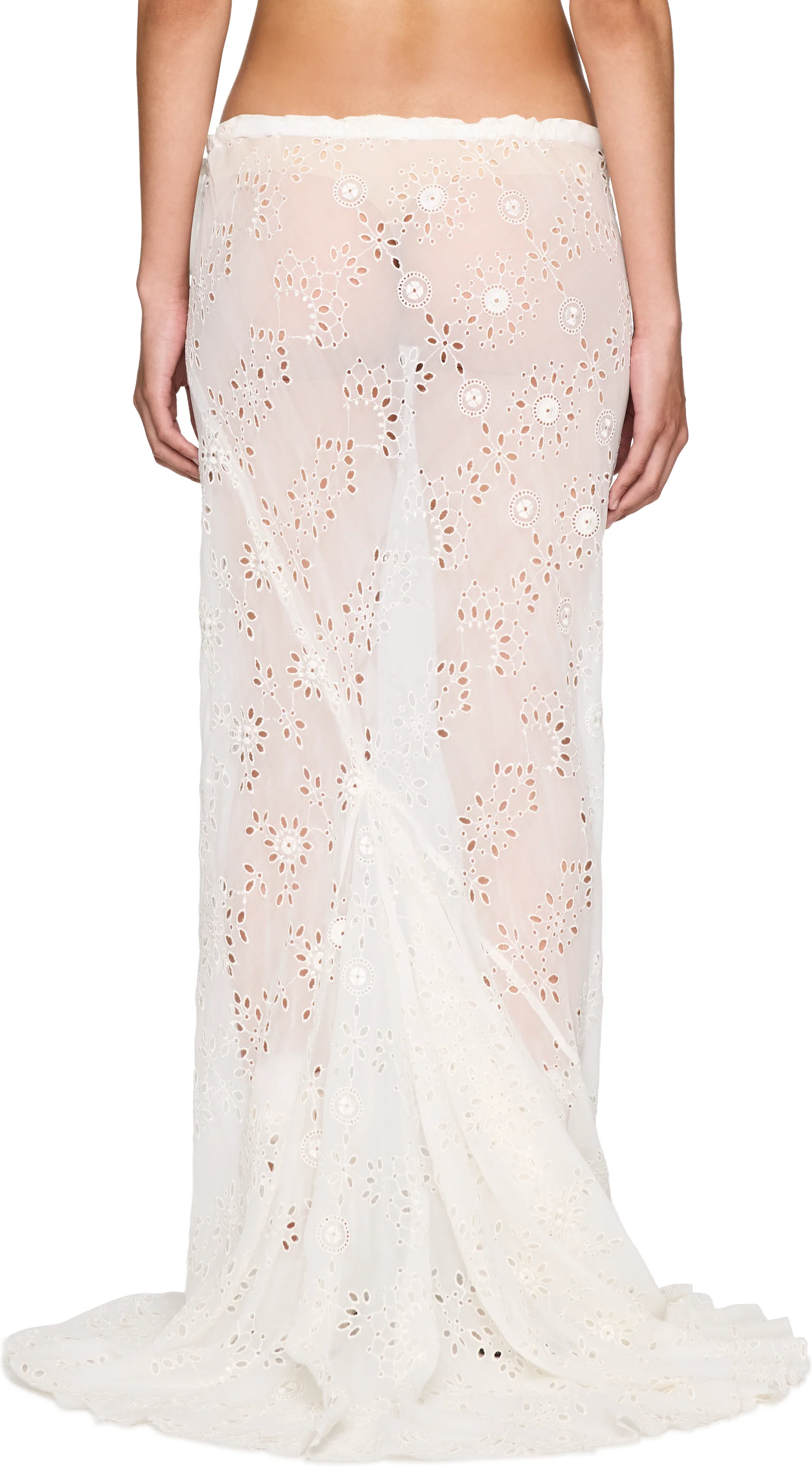 Ann Demeulemeester Sheila Long Bias Embroidered Skirt