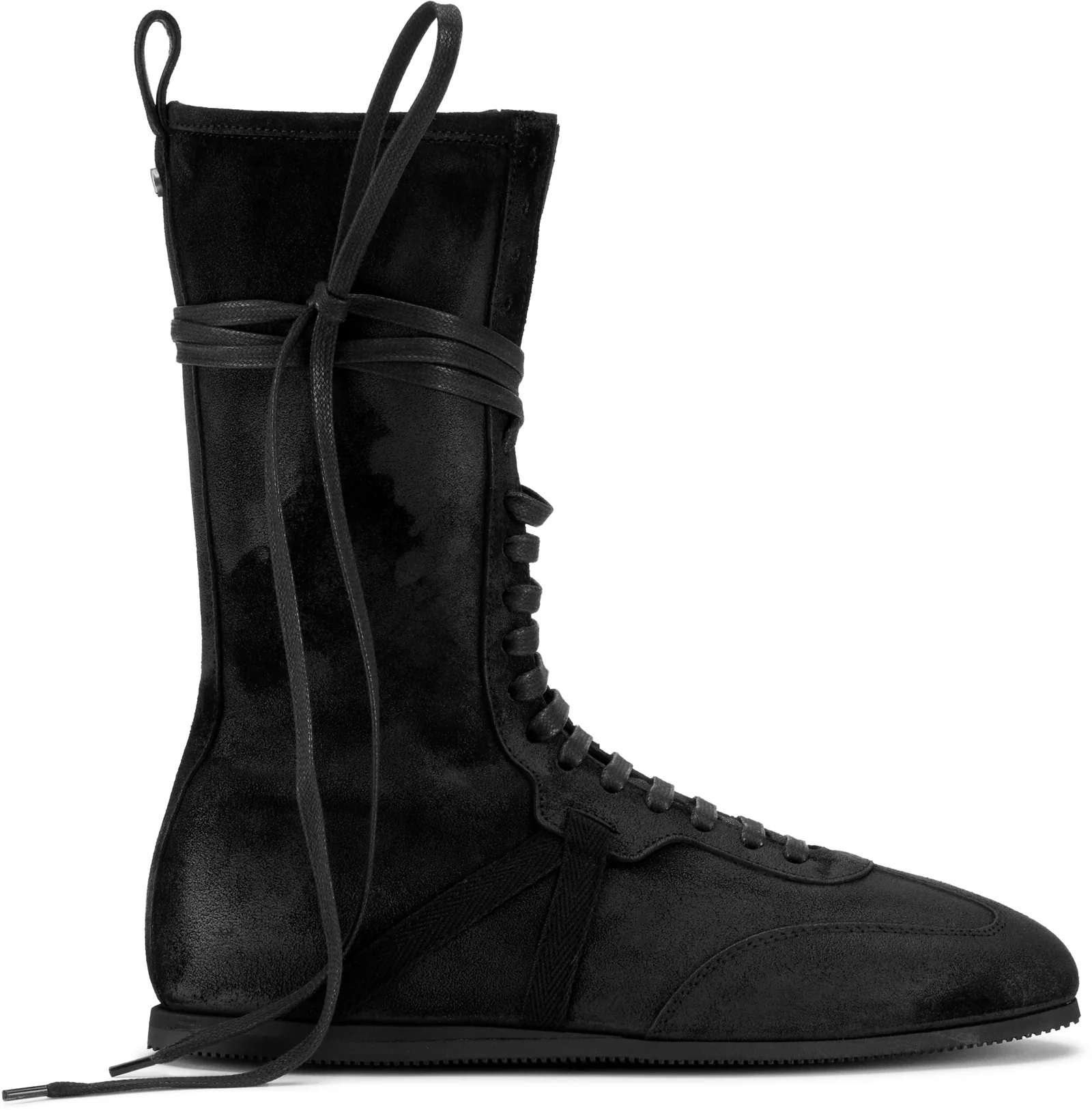 Ann Demeulemeester Fides High-Top Boxing Sneakers in Black