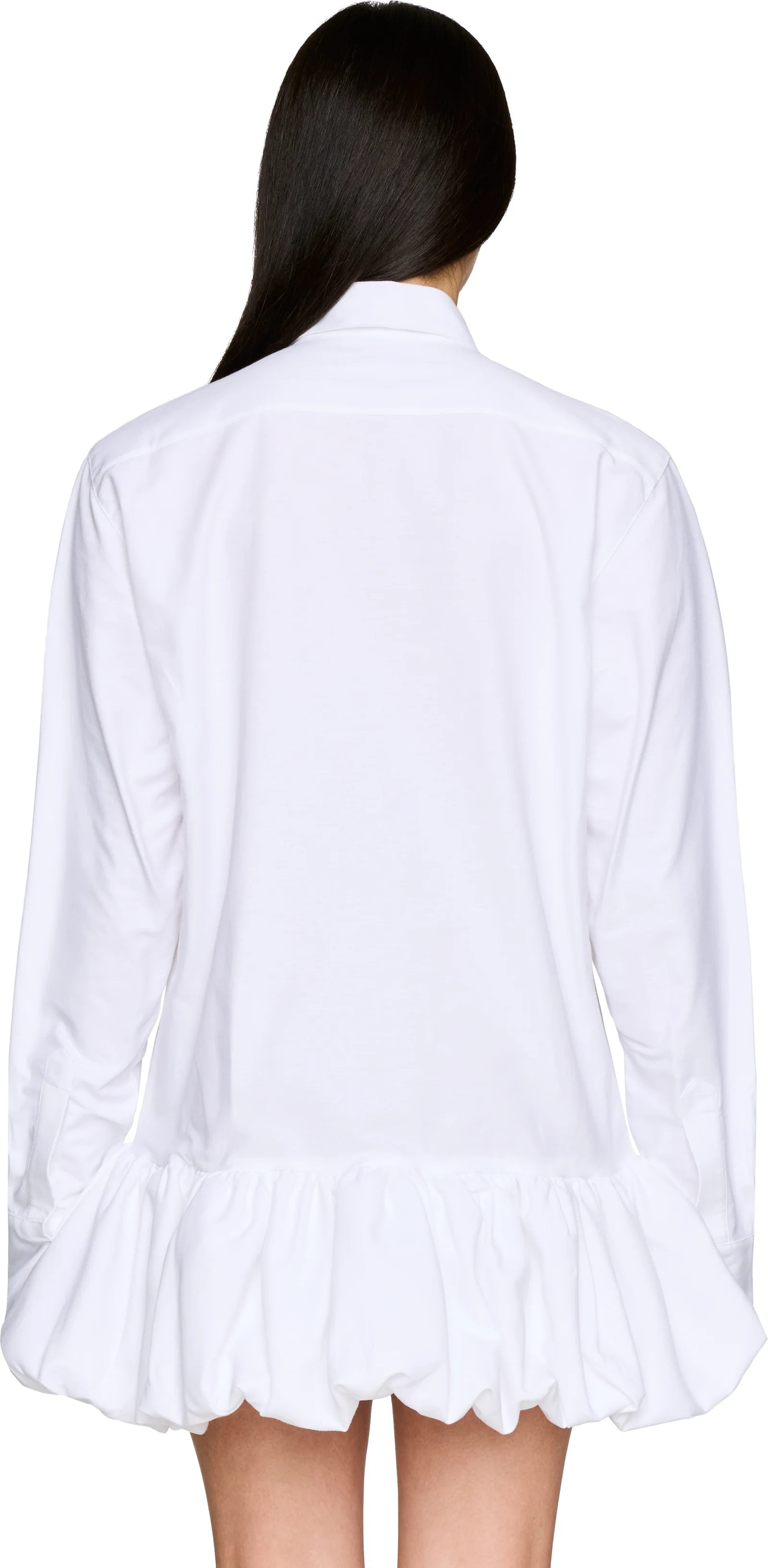 Coperni Gathered Hem Shirt Mini Dress