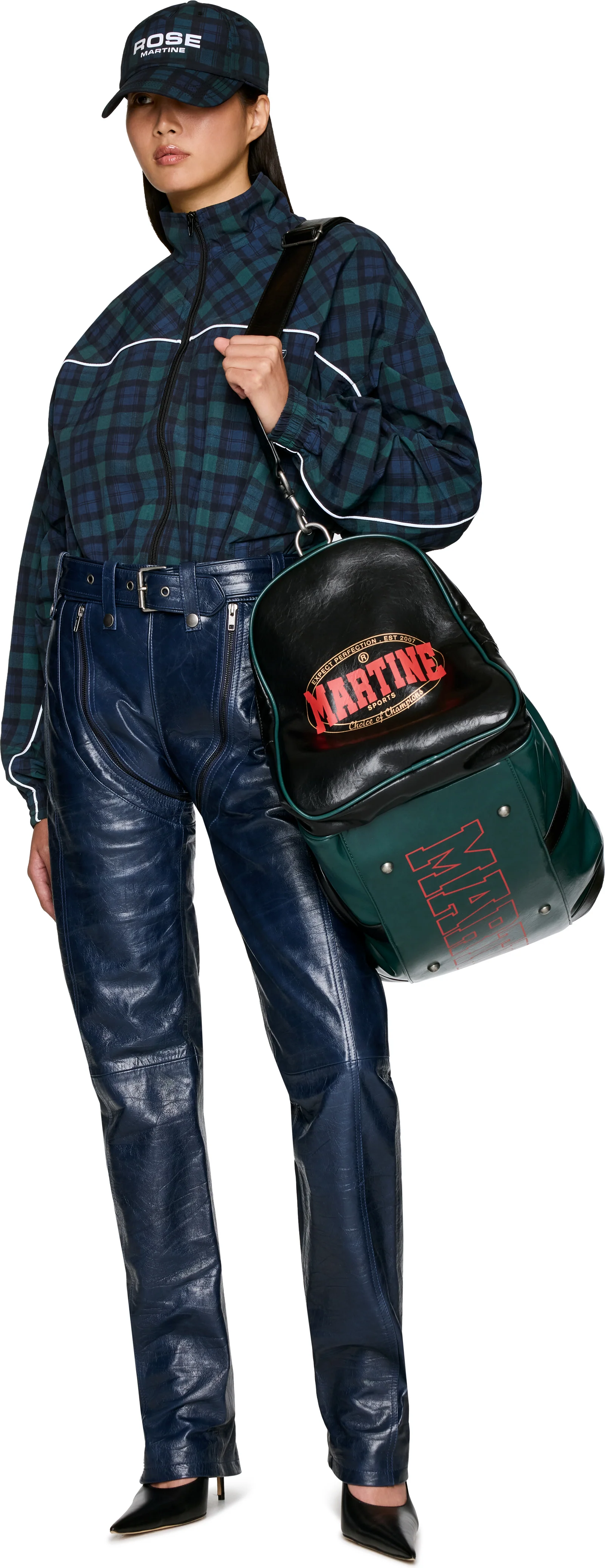 Martine Rose Zip Chap Leather Trouser