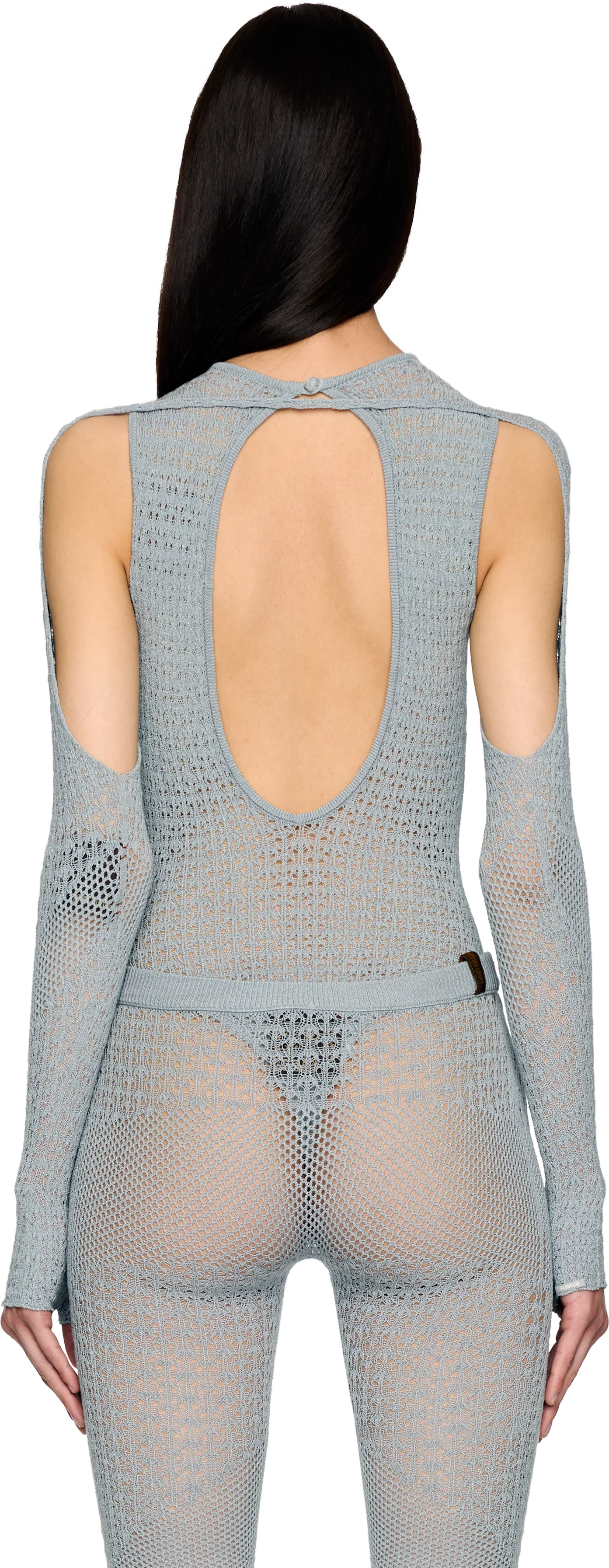 Isa Boulder Rib-Knit Halter Bodysuit