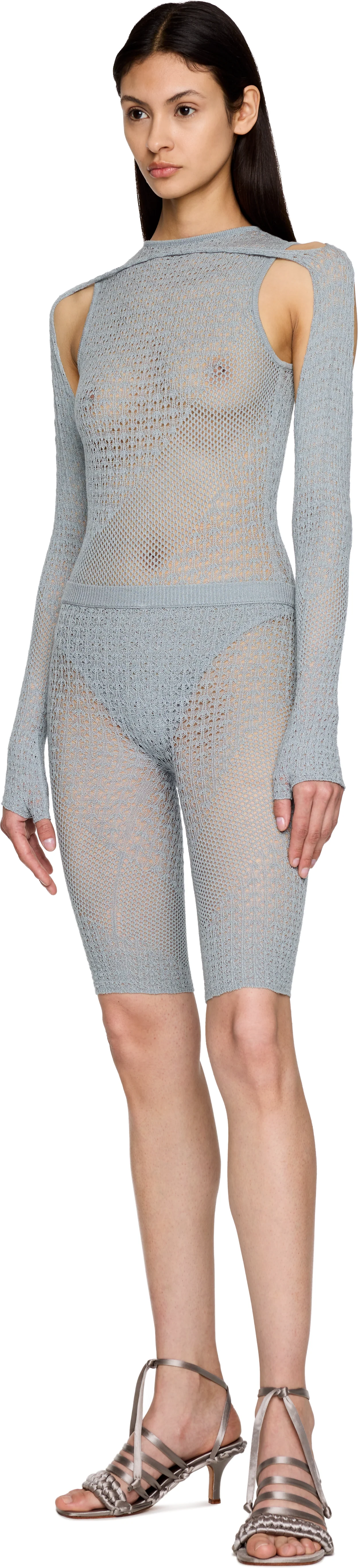 Isa Boulder Rib-Knit Halter Bodysuit