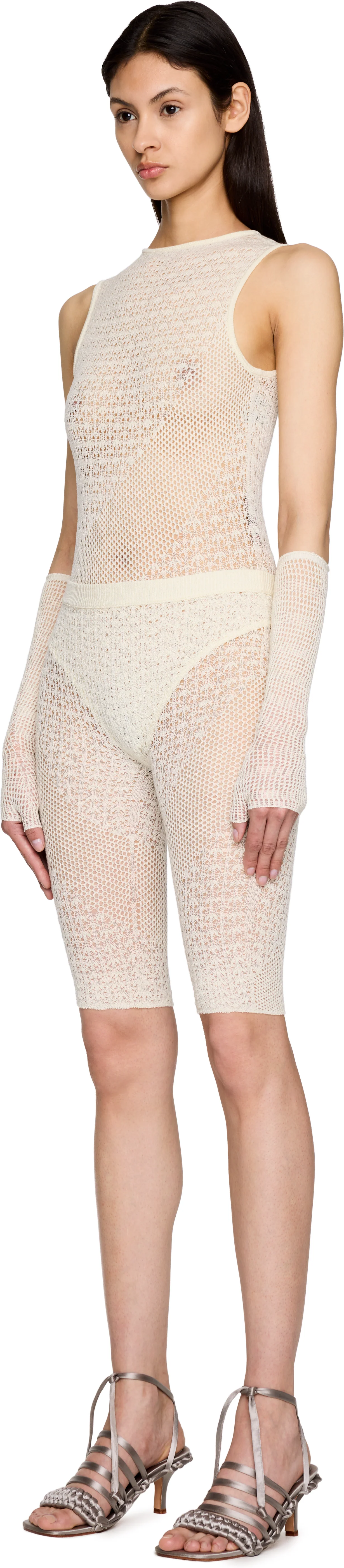 Isa Boulder Rib-Knit Halter Bodysuit
