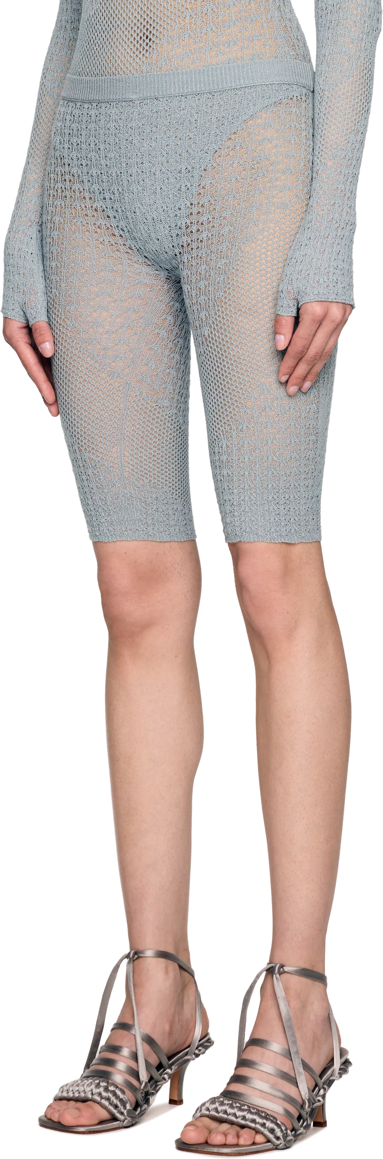 Isa Boulder Lace Trimmed Biker Shorts