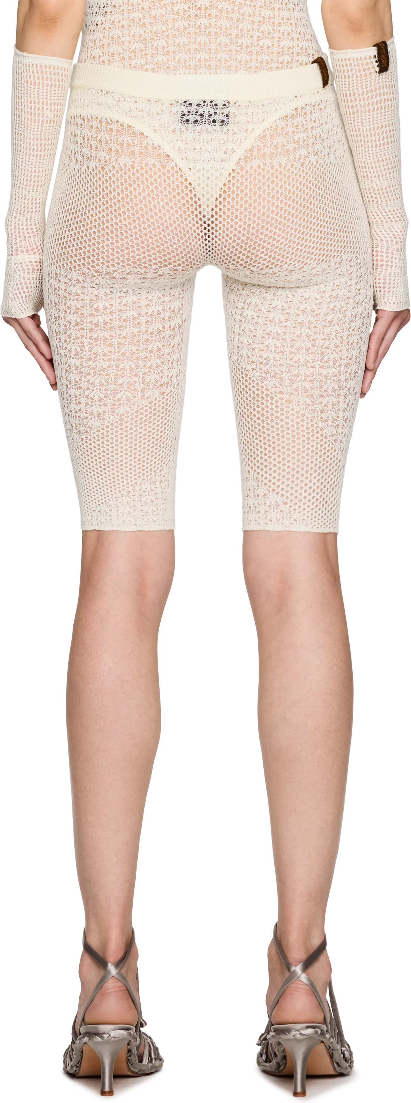 Isa Boulder Lace Trimmed Biker Shorts