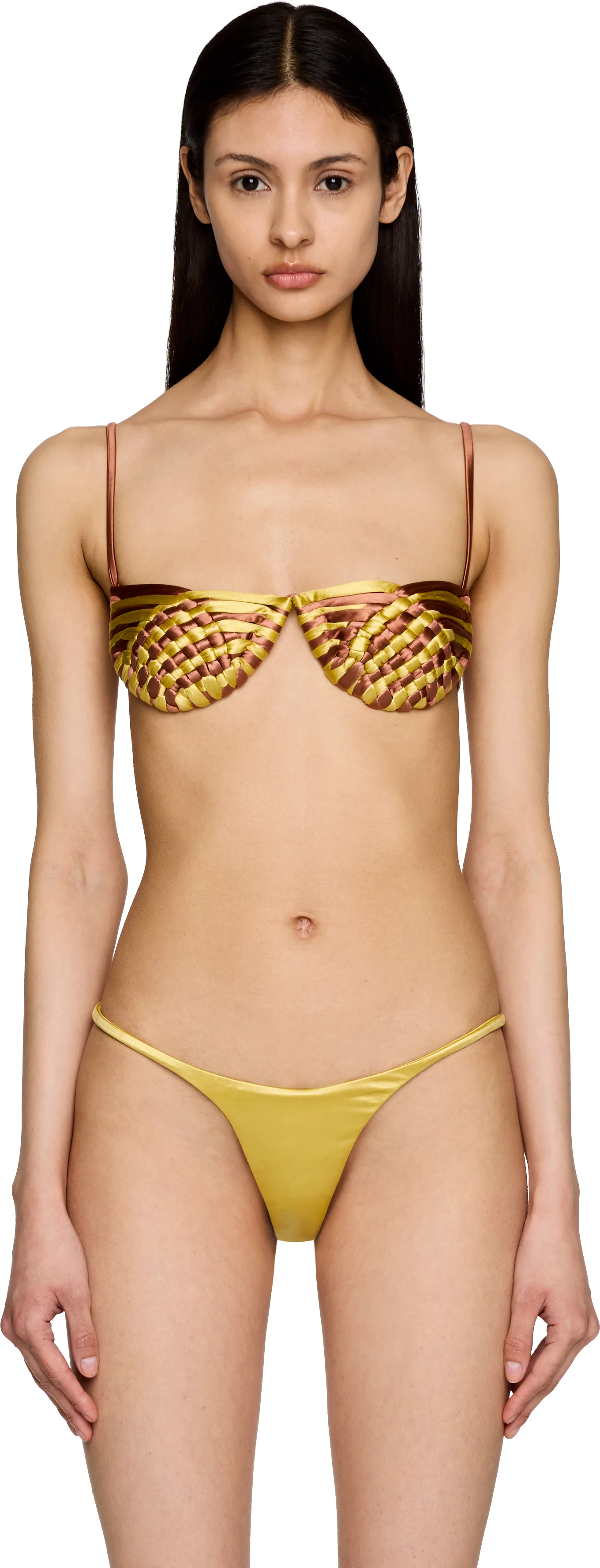 Isa Boulder Weave Cross Bikini Top