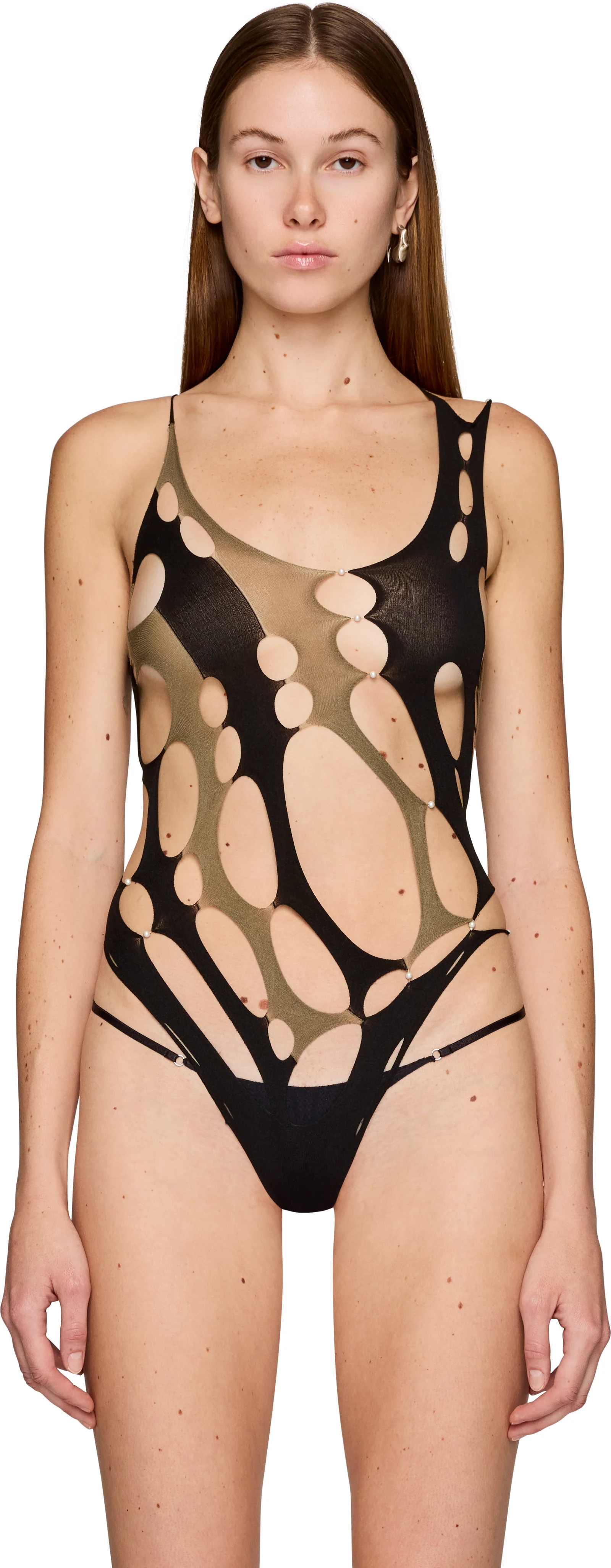 Rui Intarsia Cutout Bodysuit
