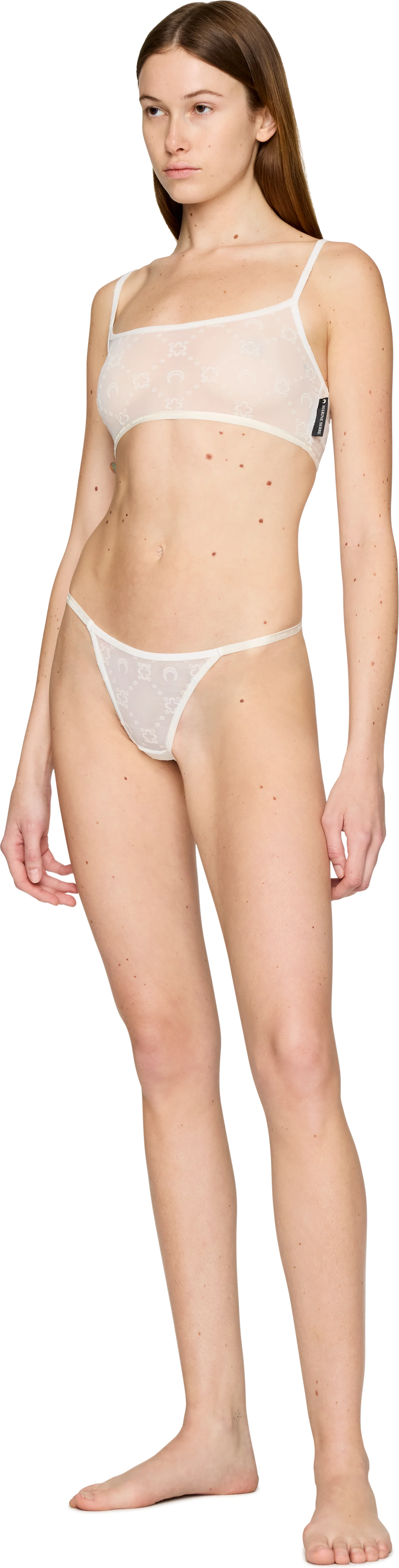 Marine Serre Recycled Mesh Flock Bralette