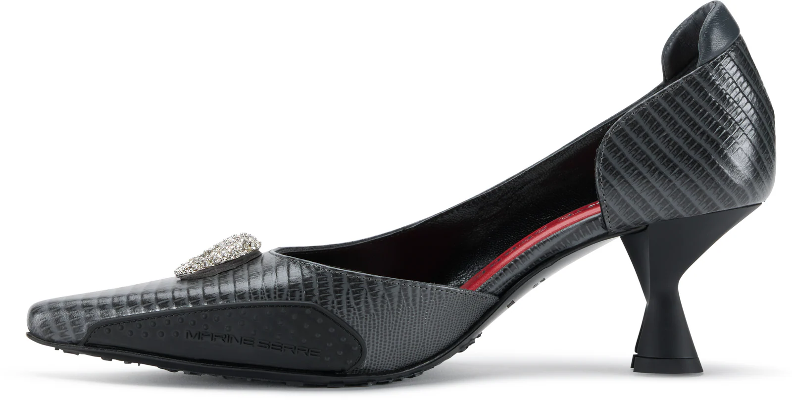 Marine Serre Lizard Printed Leather MS Pump Heels