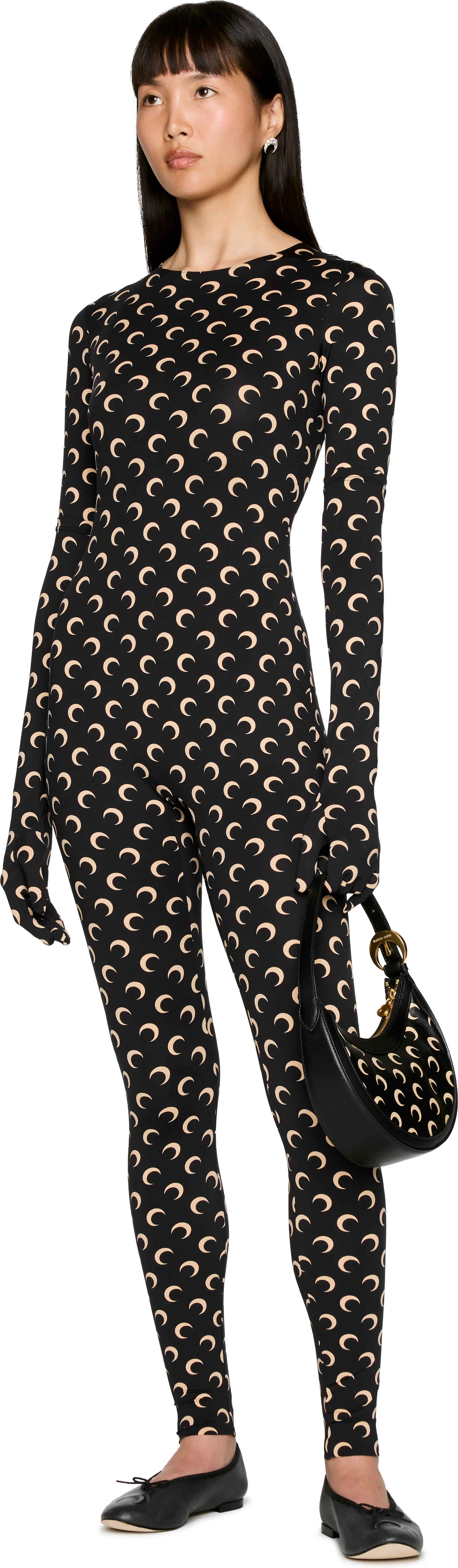 Marine Serre Regenerated All Over Moon Gloves