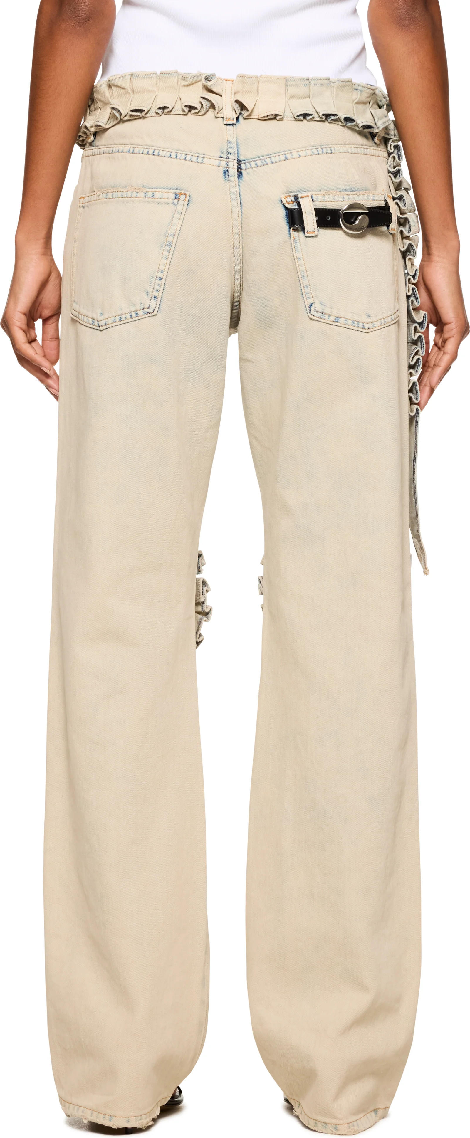 Coperni Ruffled Boyfriend Jeans
