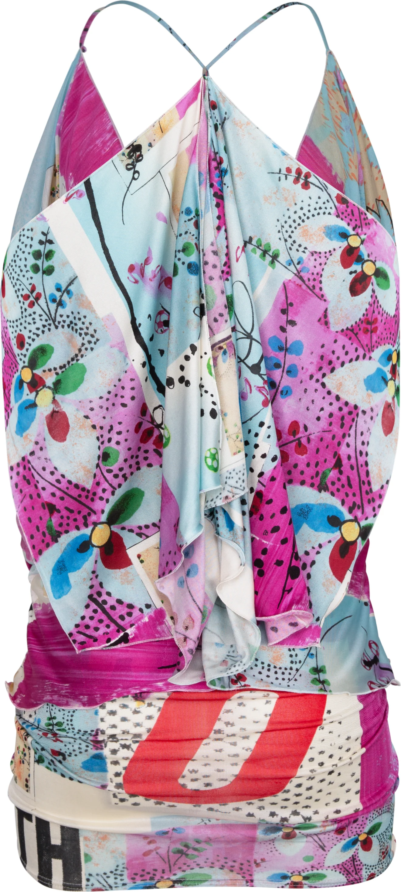 Christian Dior Printed Logo Graffiti Dress