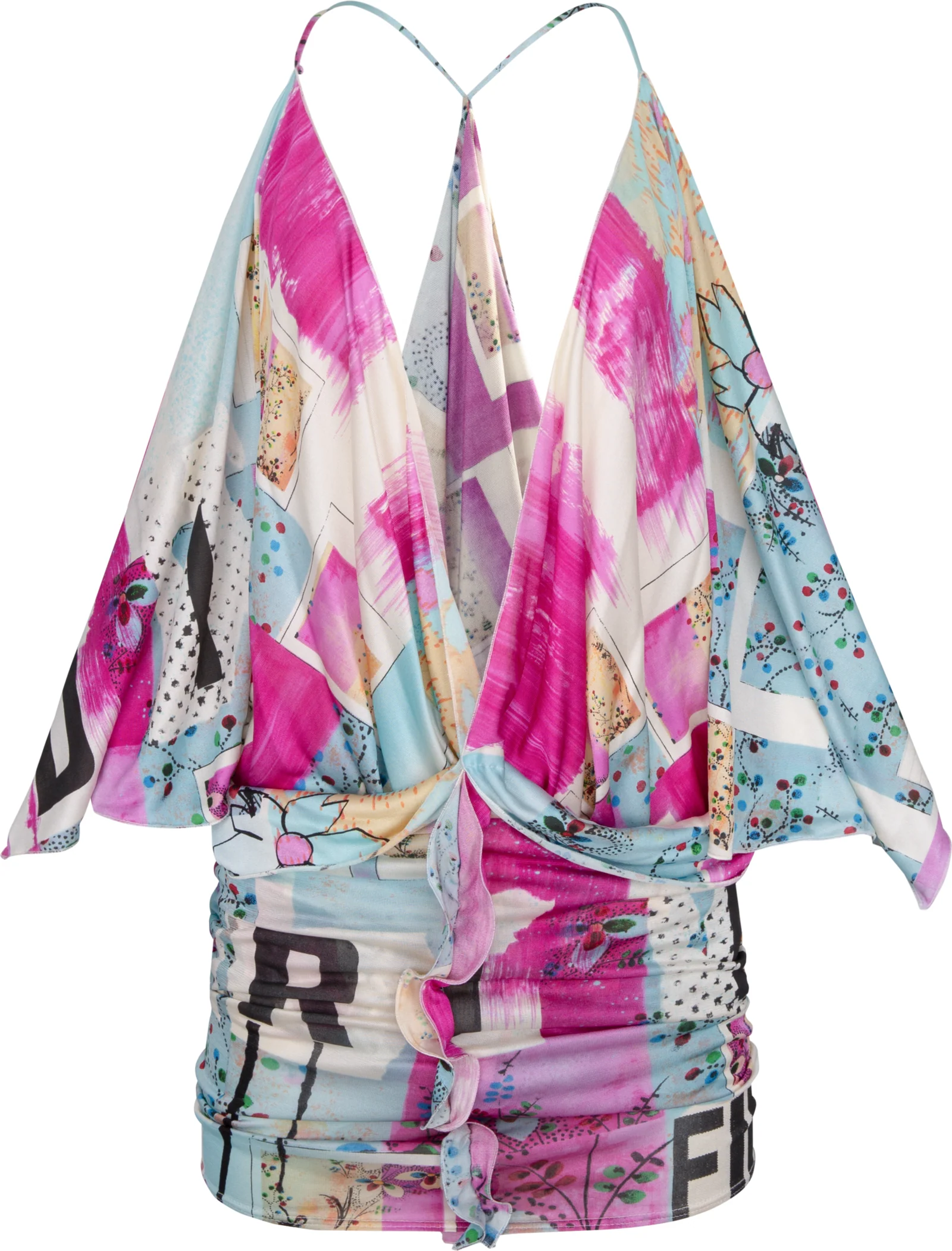 Christian Dior Printed Logo Graffiti Dress