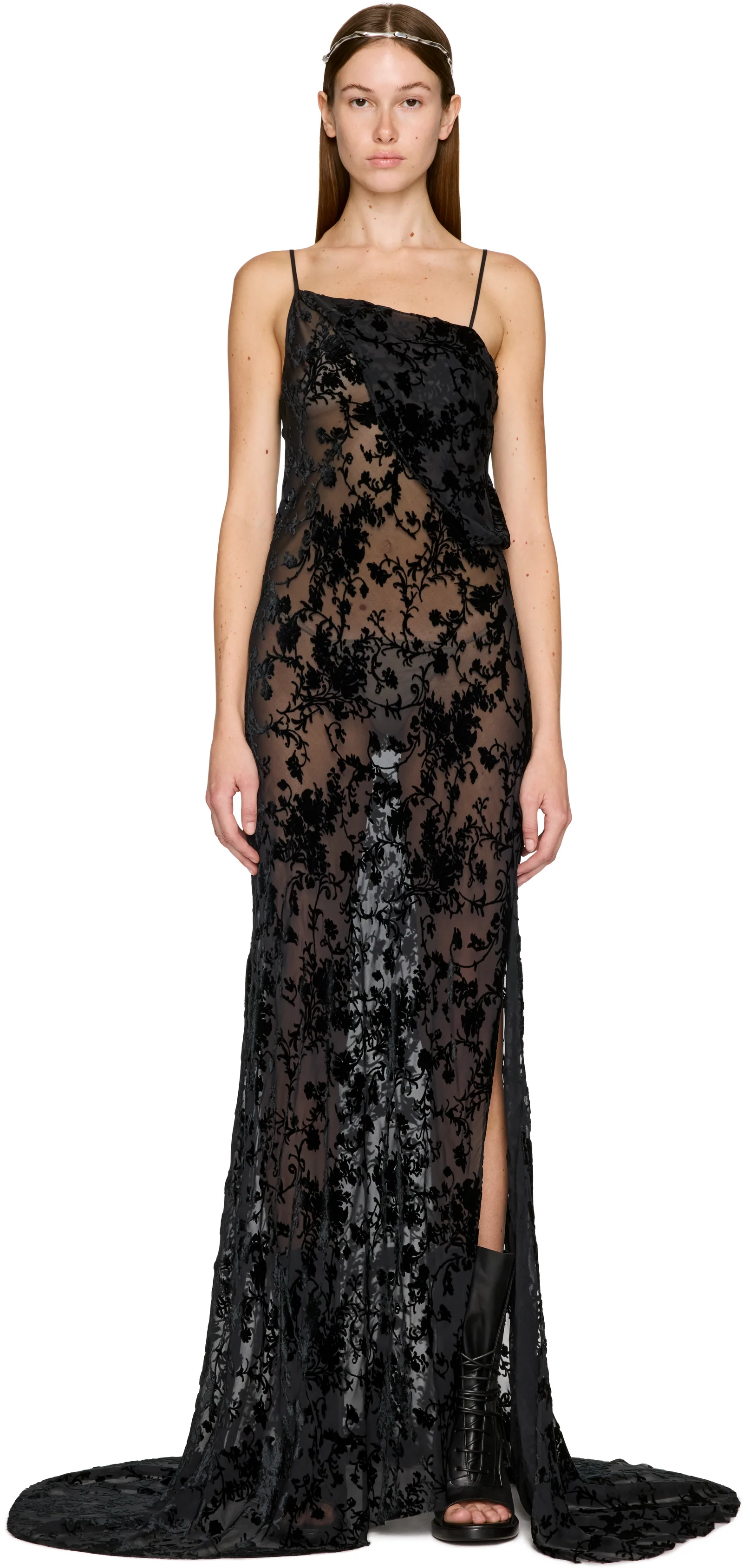 Ann Demeulemeester Aaricia Long Bias Slip Maxi Dress