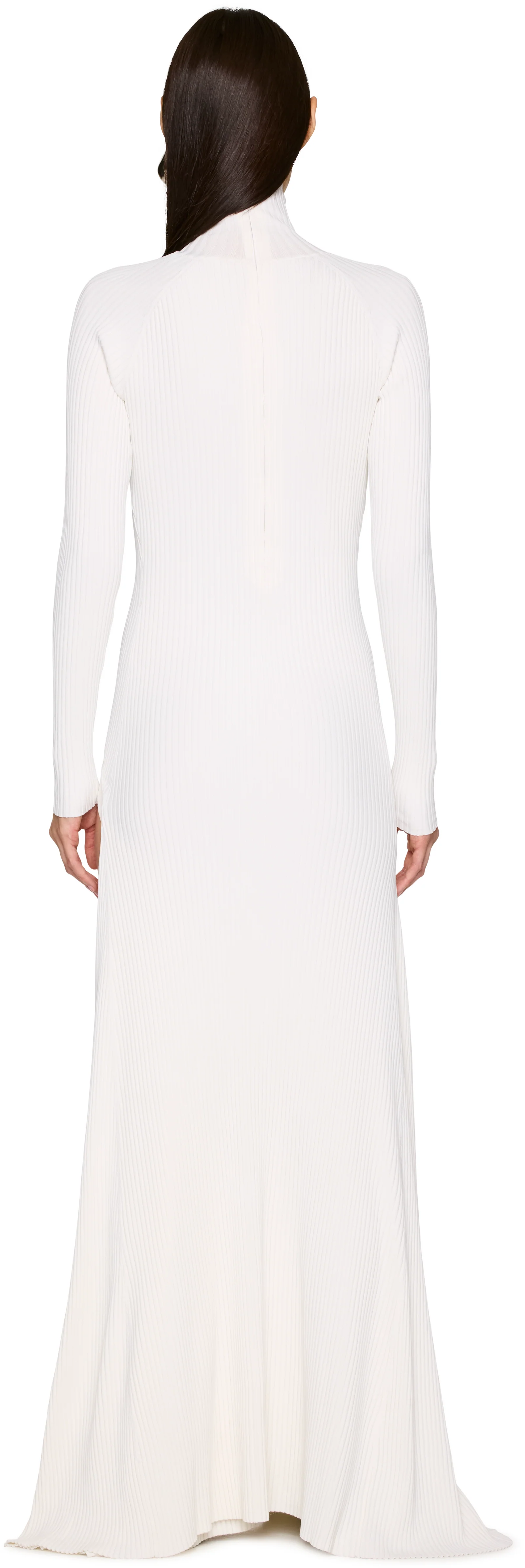 Coperni Leg Cut-Out Rib Gown Maxi Dress
