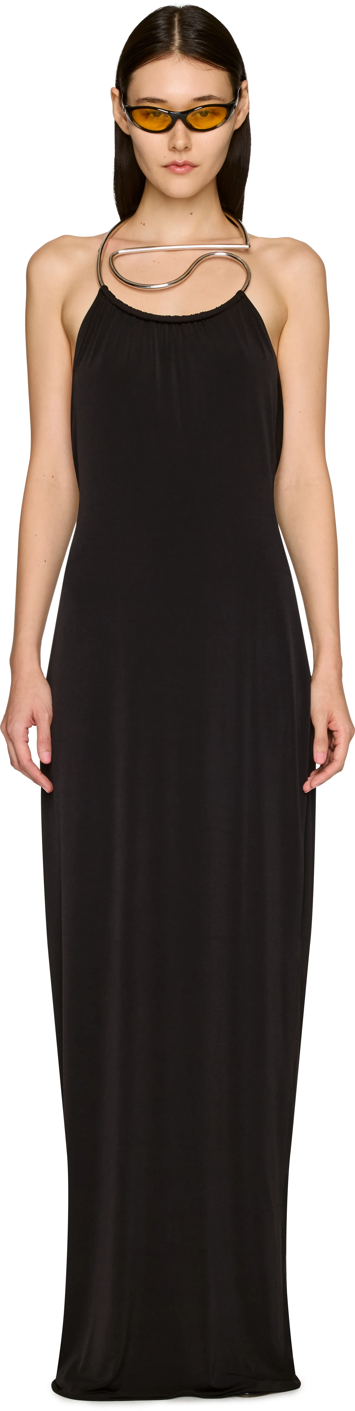 Coperni Logo Necklace Maxi Dress