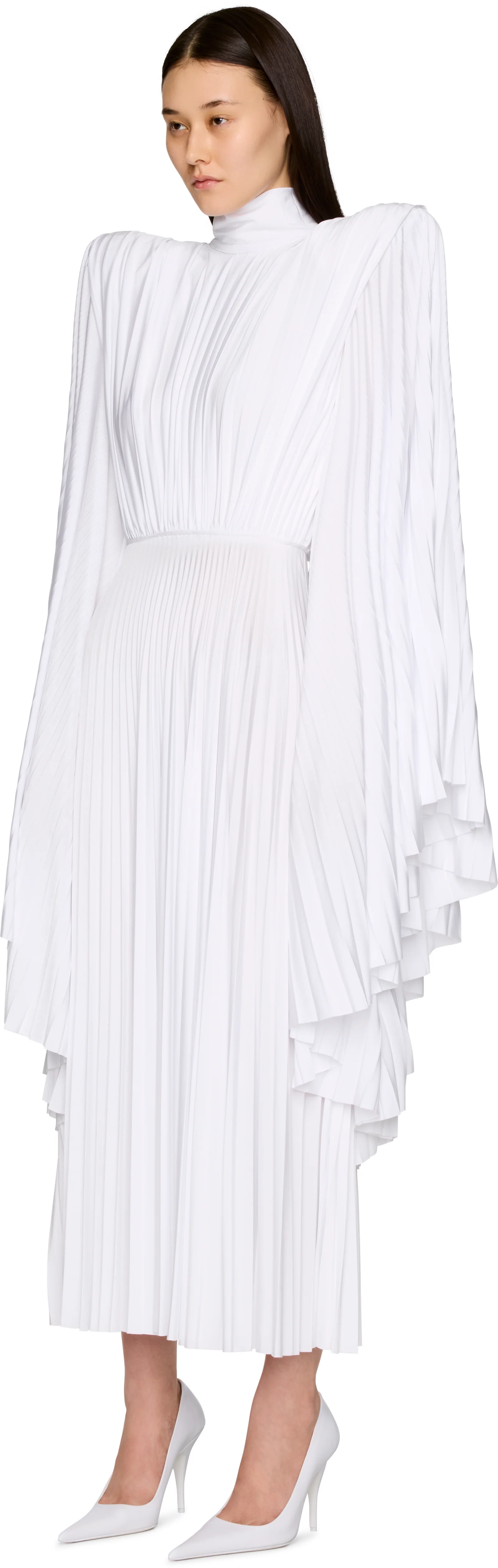 VETEMENTS Tight Shoulder Plisse Maxi Dress