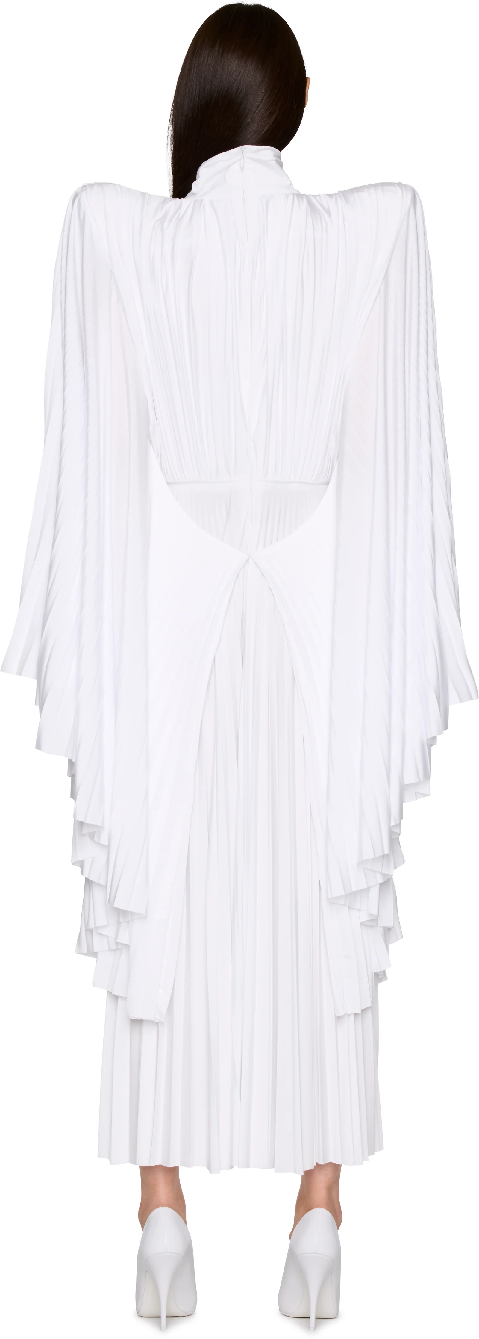 VETEMENTS Tight Shoulder Plisse Maxi Dress