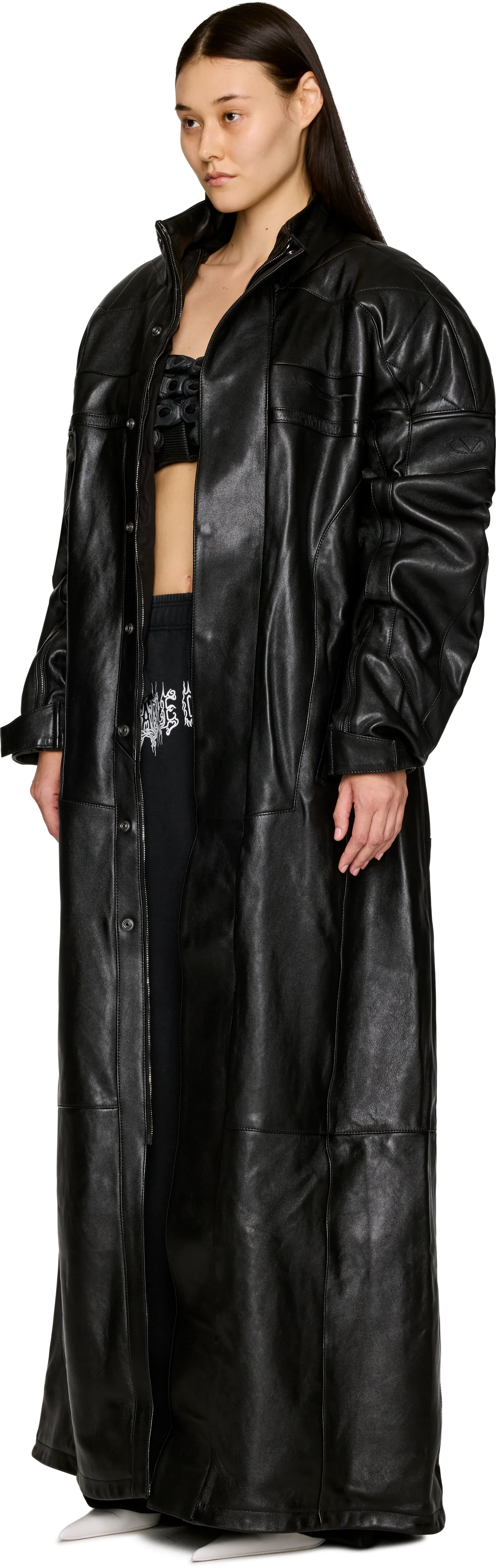 VETEMENTS Moto Leather Coat